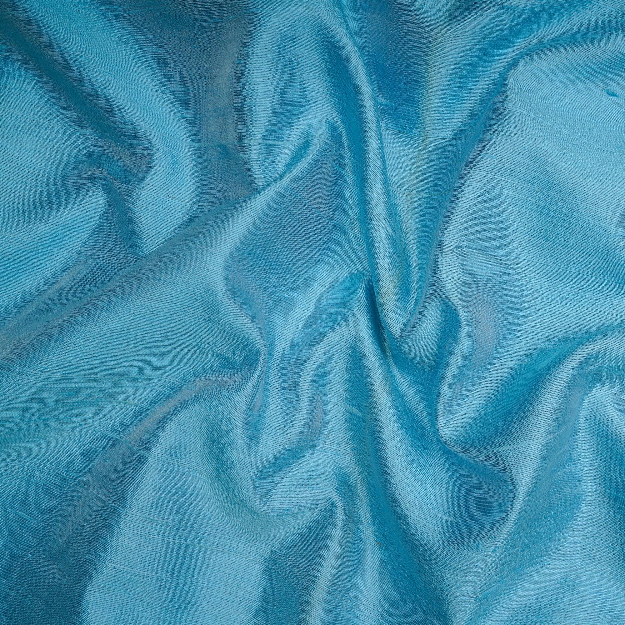 Sky Blue Raw Silk (Dupion)/ Silk Fabrics with Border