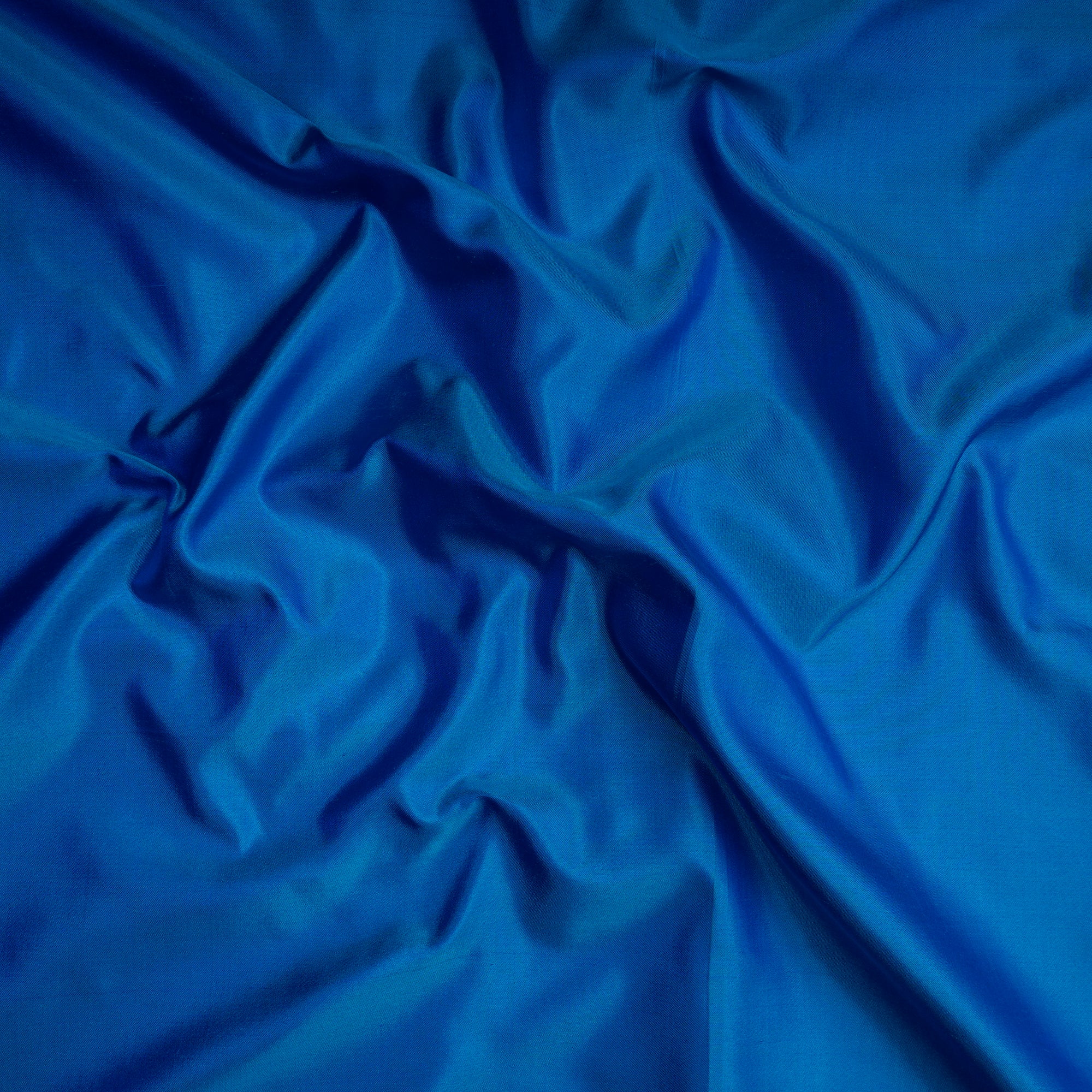 Blue Color Satin Silk Fabric