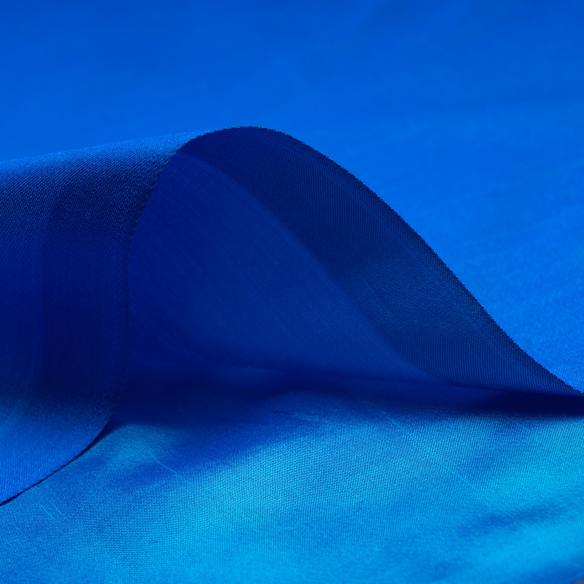 Blue Color Satin Silk Fabric