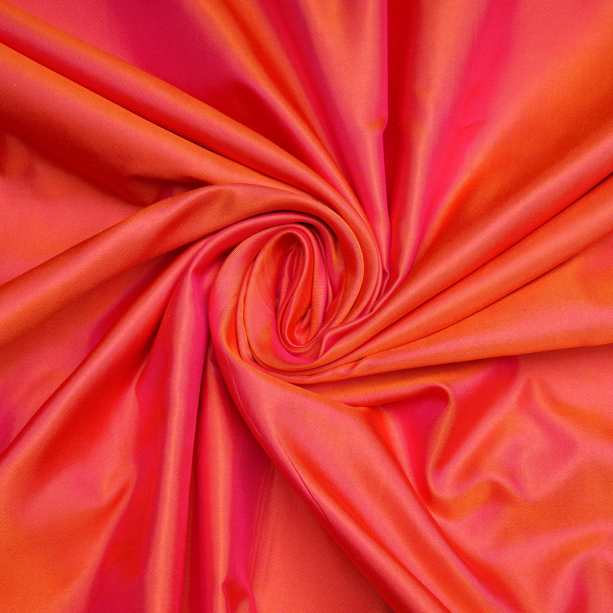 Nectarine Dyed Satin Silk Fabric