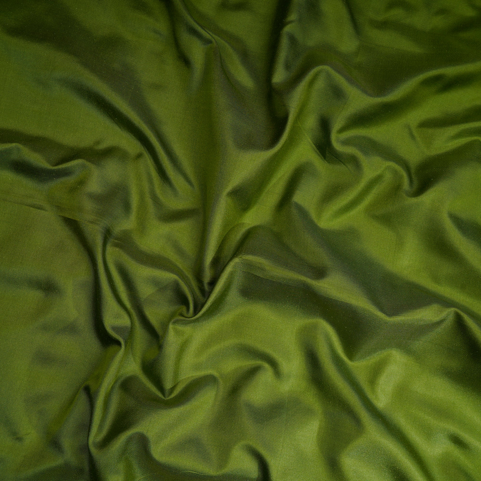 Green Color Satin Silk Fabric