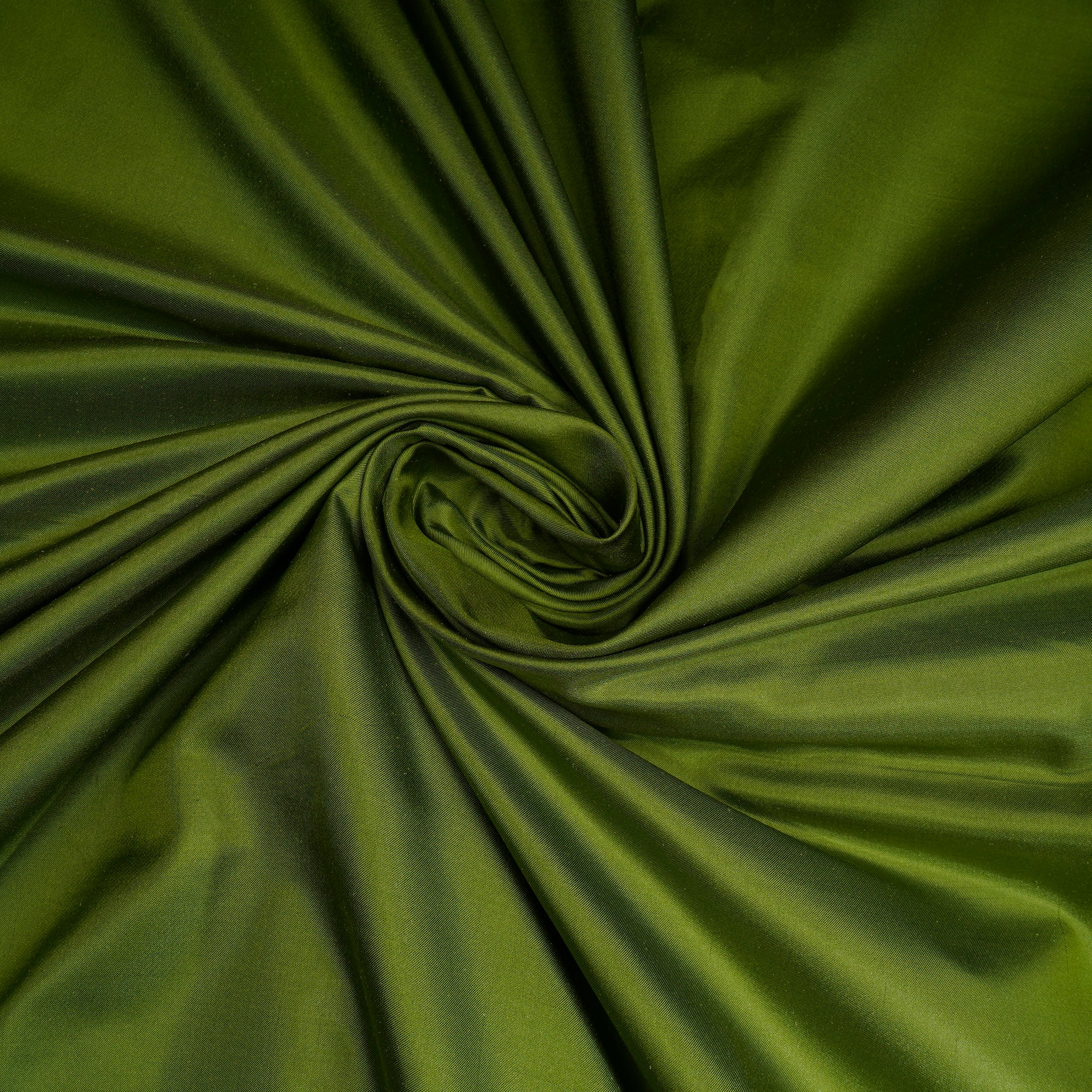 Green Color Satin Silk Fabric