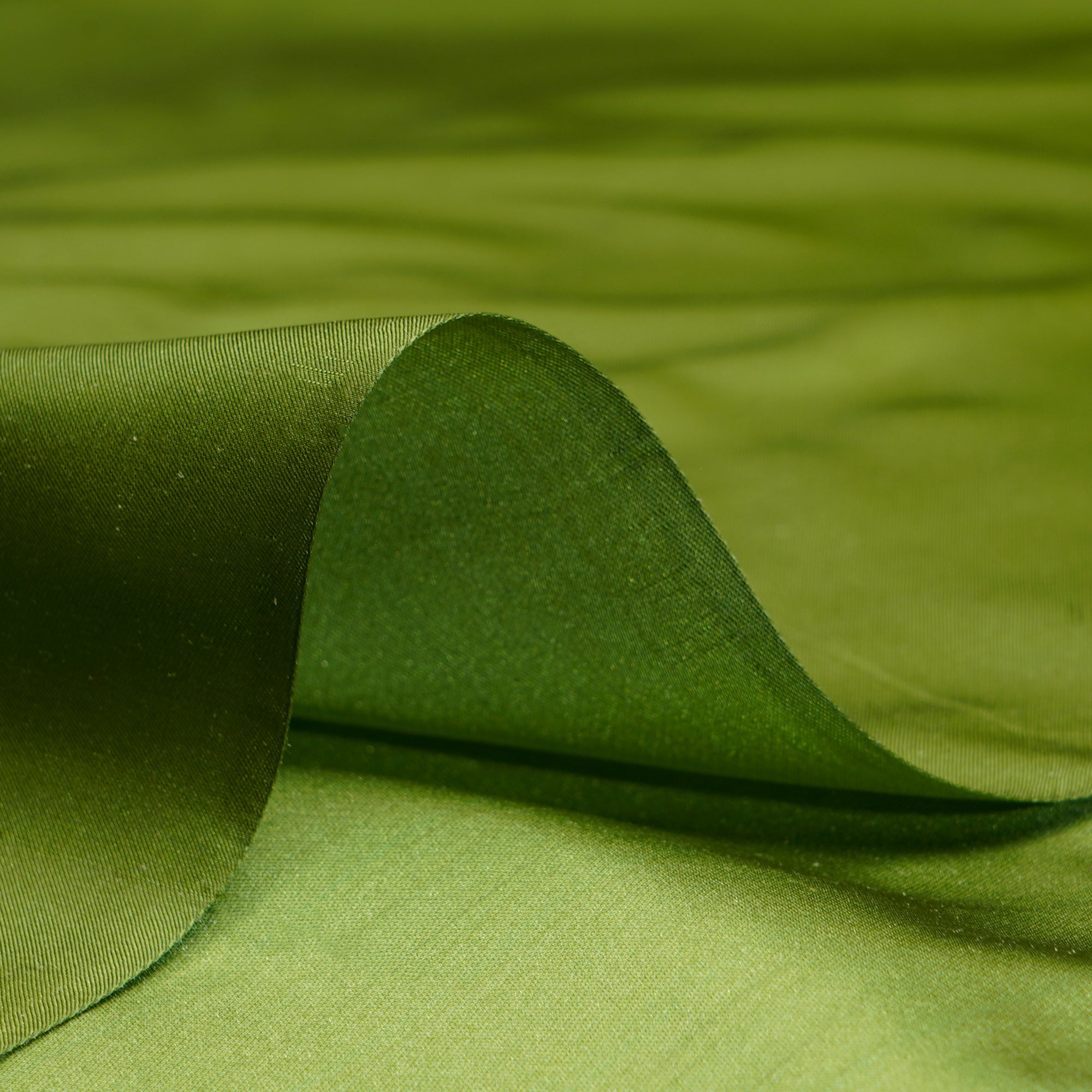 Green Color Satin Silk Fabric