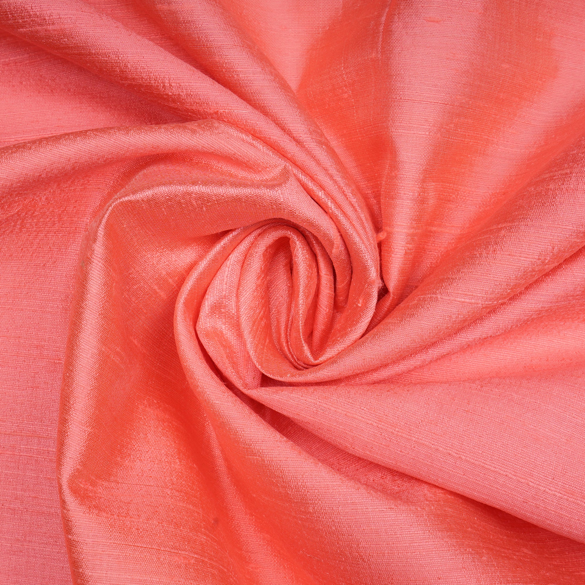 Neon Pink Plain Dyed Dupion (Raw) Silk Fabric