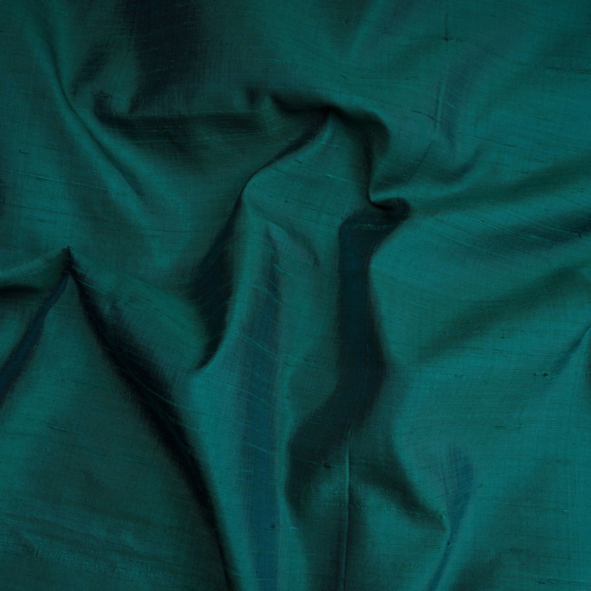 Teal Color Dupion Silk Fabric