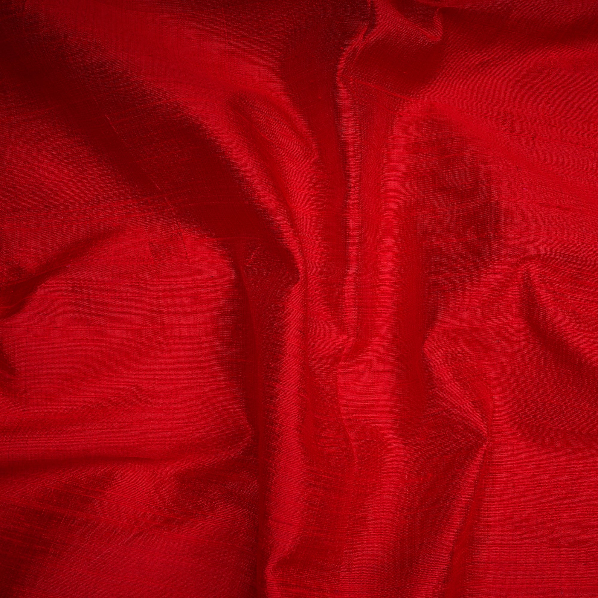 Red Yarn Dyed 90 GLM Dupion (Raw) Silk Fabric