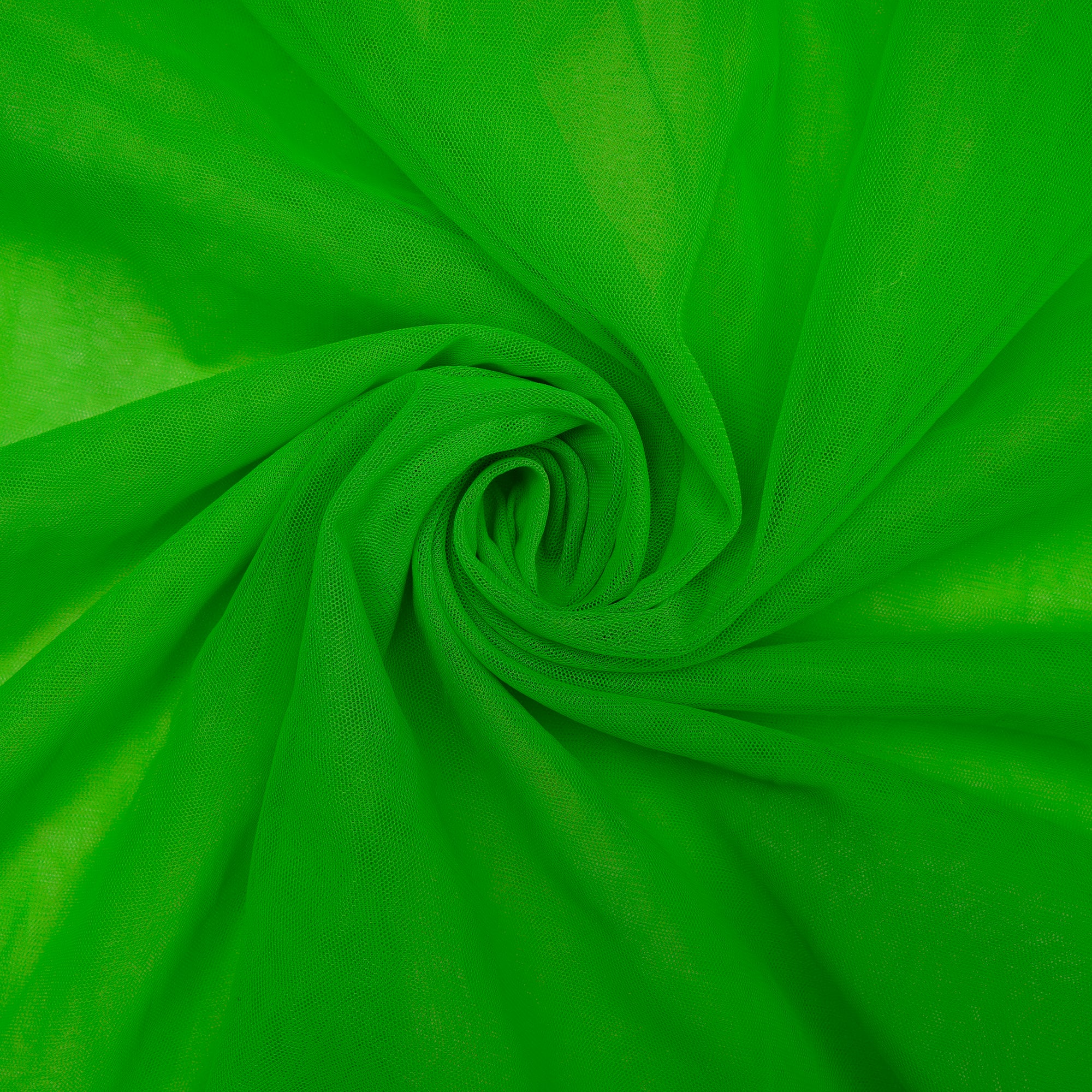 Neon Green Dyed Butterfly Nylon Net Fabric