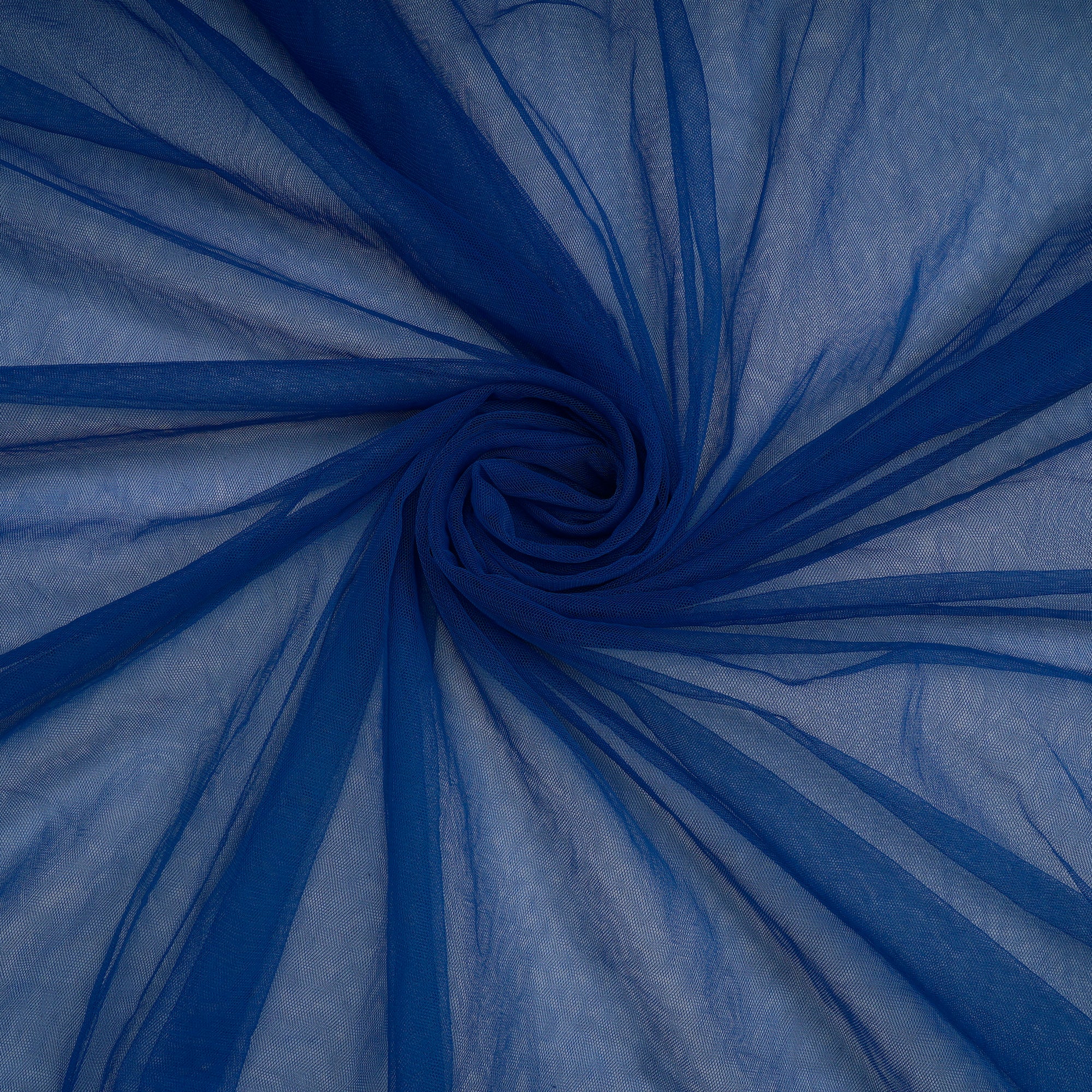 Nautical Blue Dyed Butterfly Nylon Net Fabric