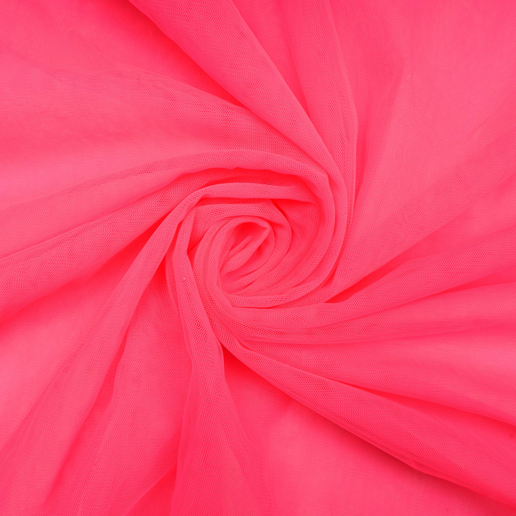 Light Pink Piece Dyed Butterfly Nylon Net Fabric