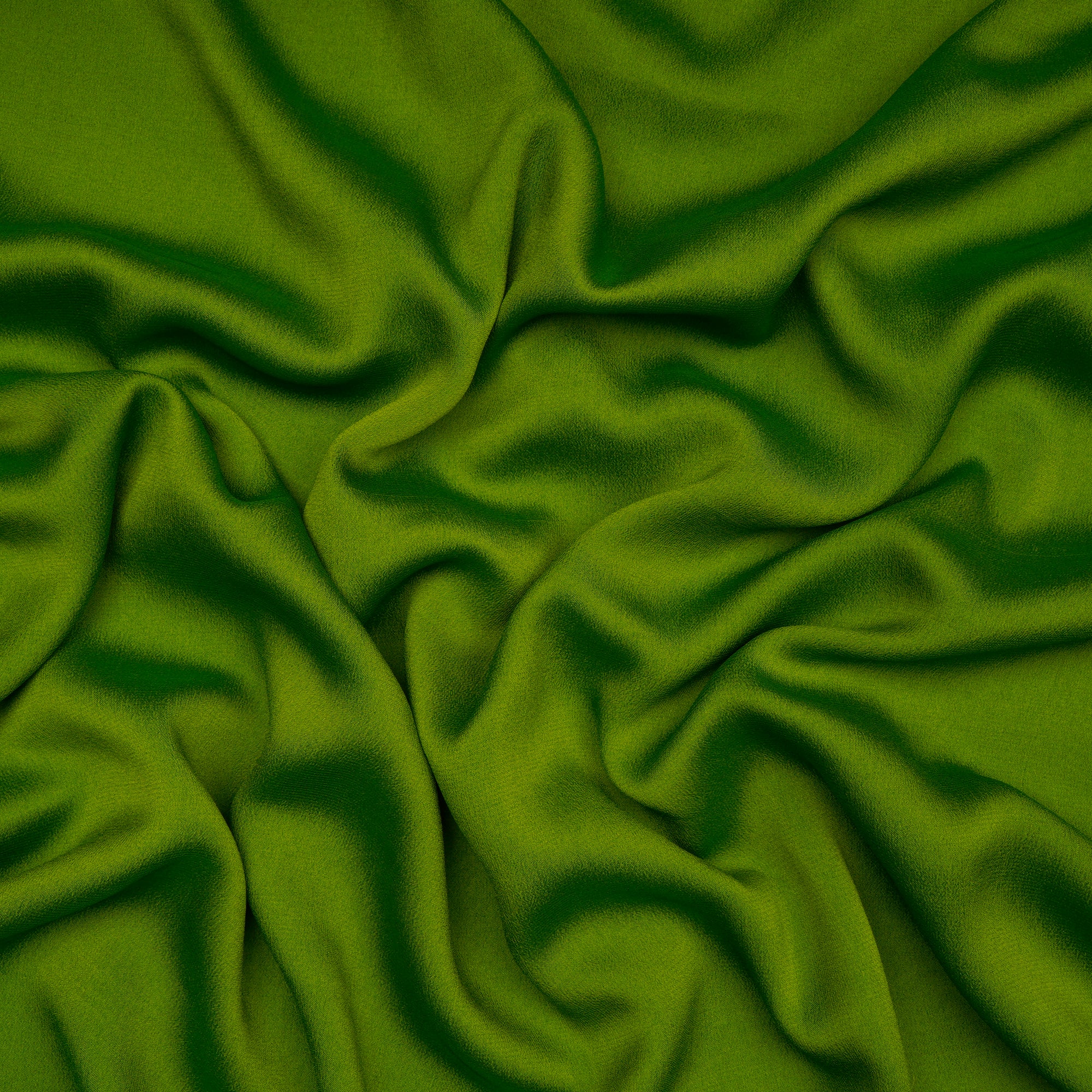 Green Peice Dyed Georgette Silk Fabric with Zari Border