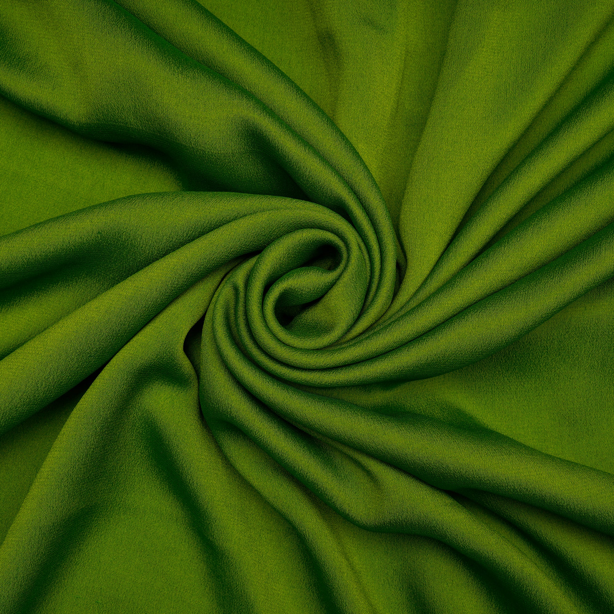 Green Peice Dyed Georgette Silk Fabric with Zari Border