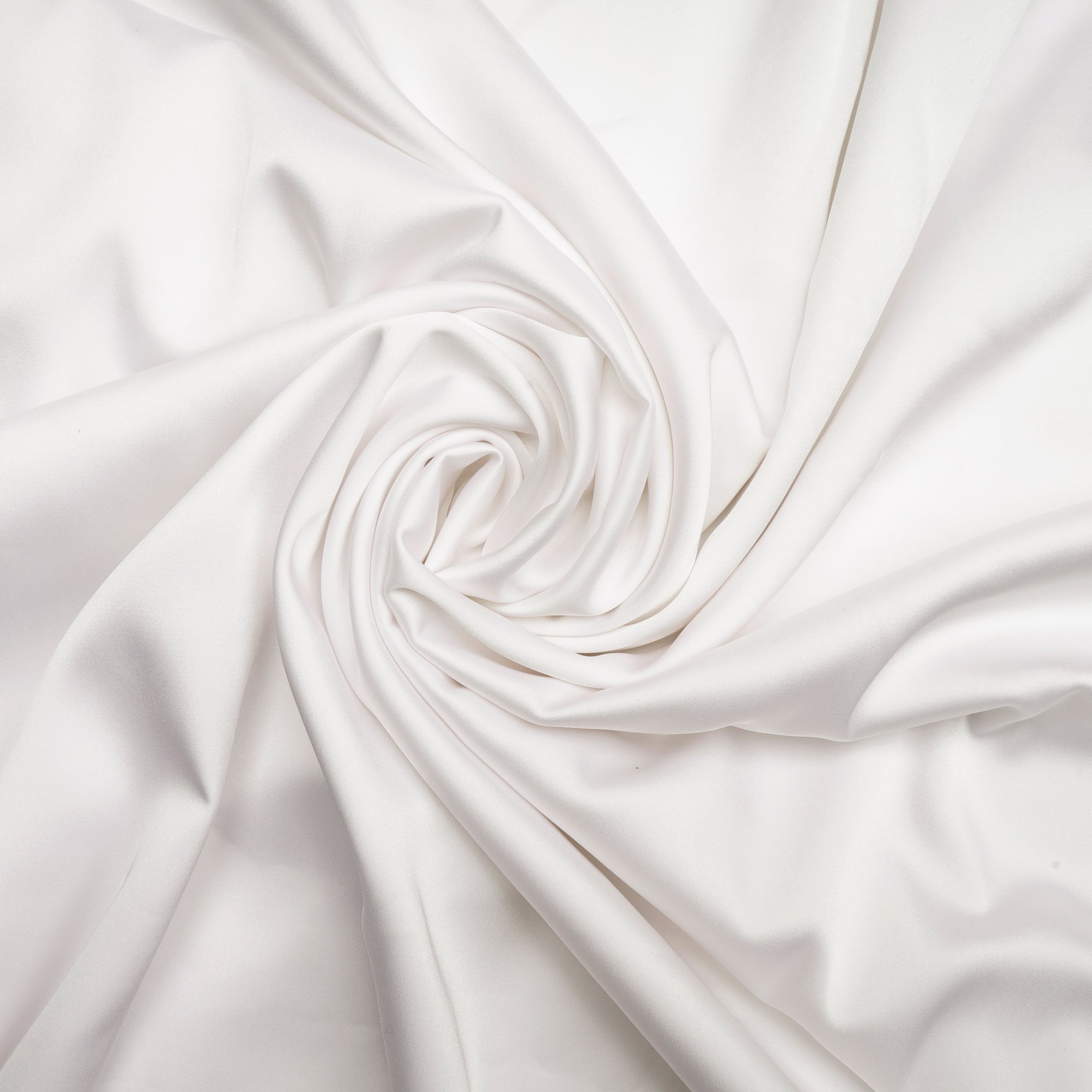 White Polyester Satin Lycra Fabric