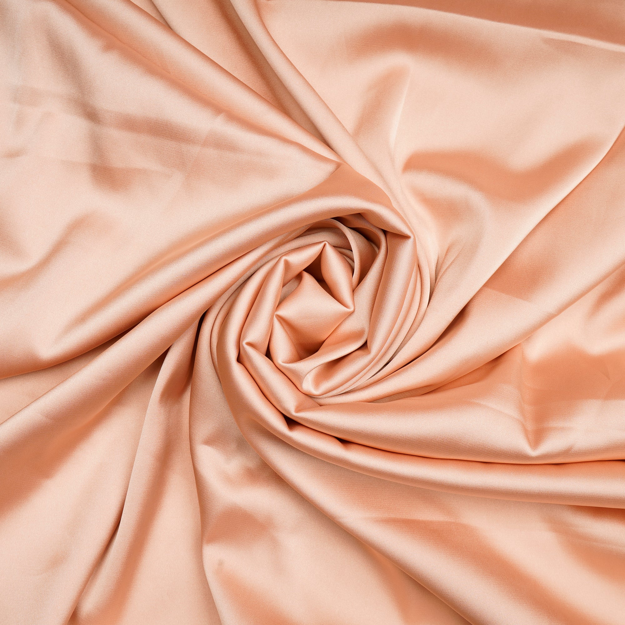 Peach Puff Color Satin Lycra Fabric