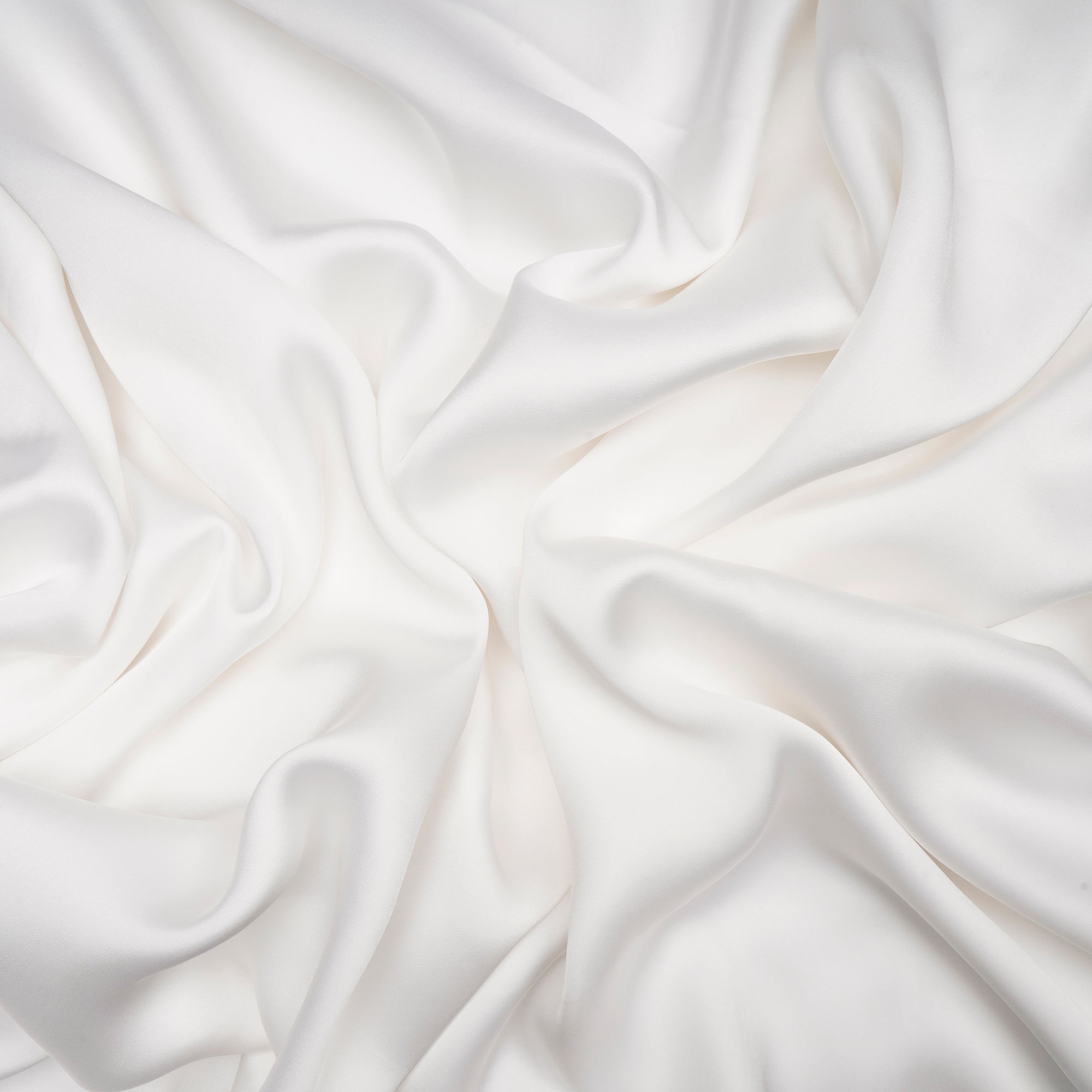White Plain Polyester Satin Fabric
