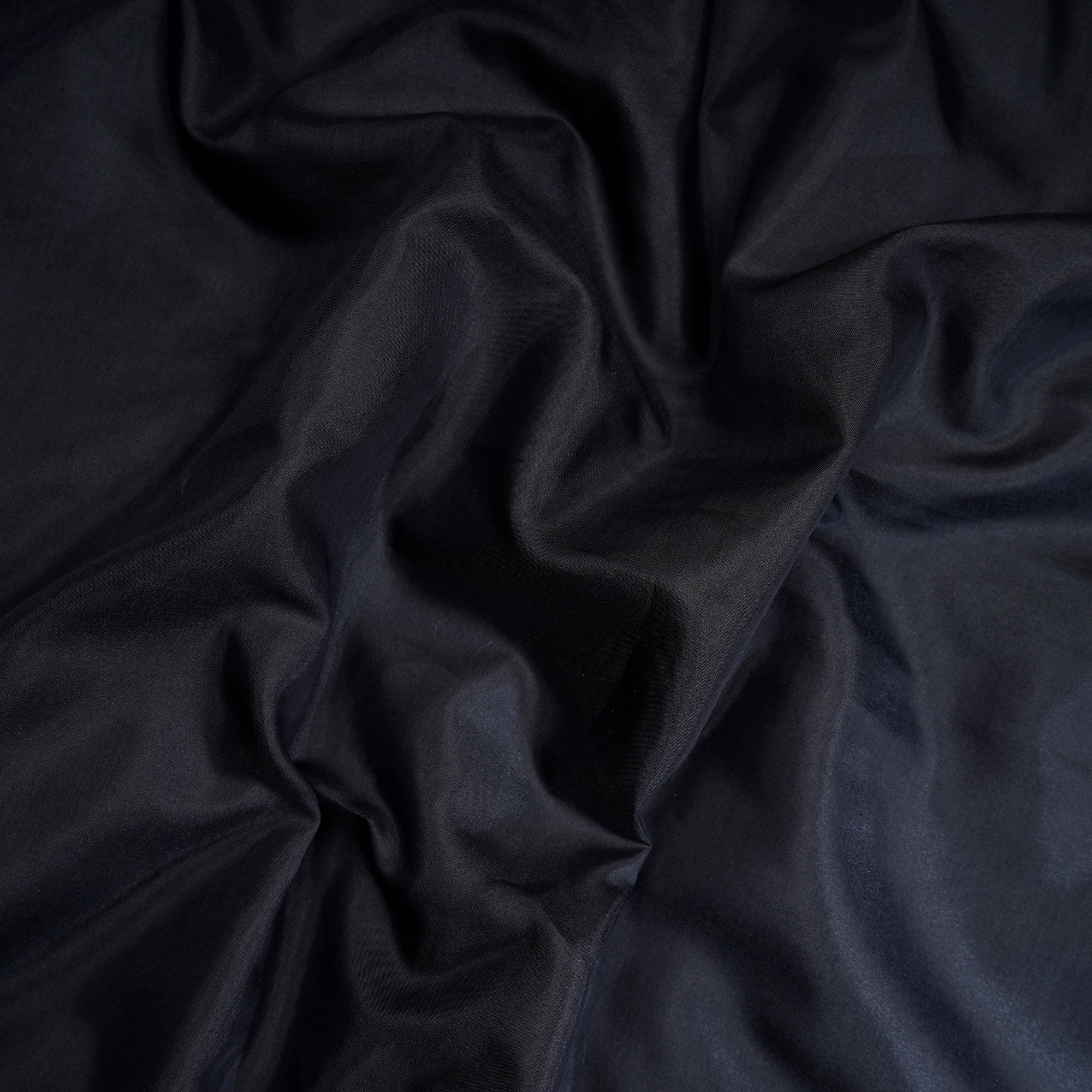 Black Color Cotton Silk Fabric