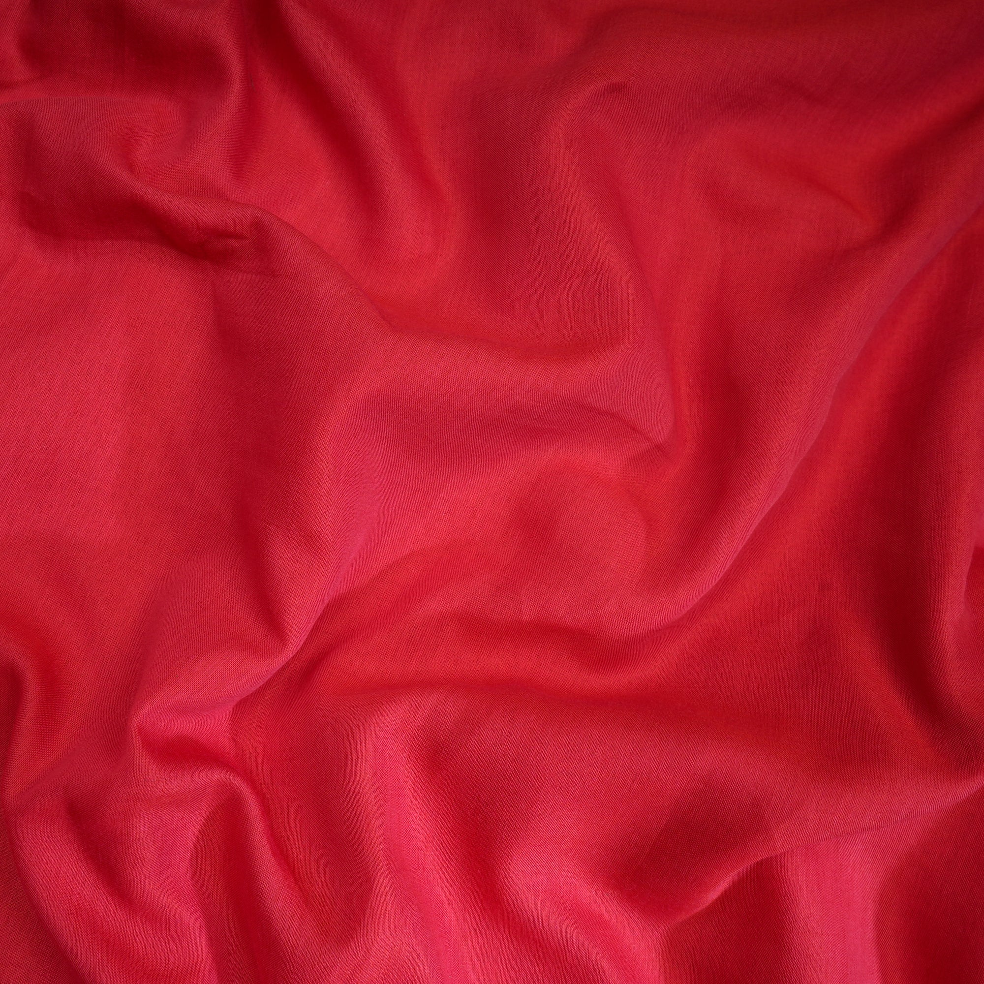 Red Color Cotton Silk Fabric