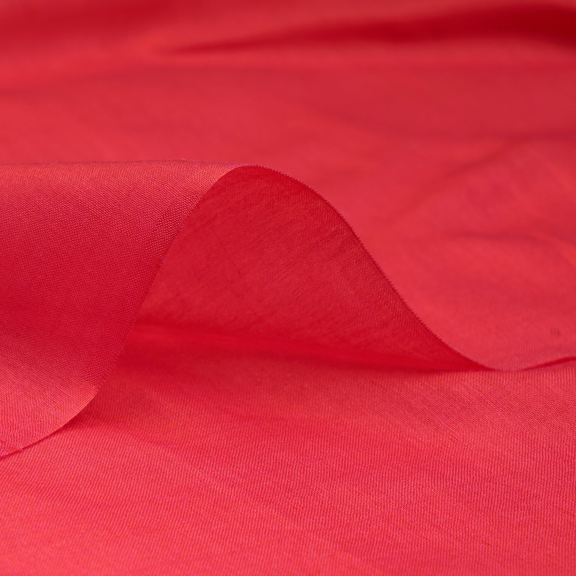 Red Color Cotton Silk Fabric