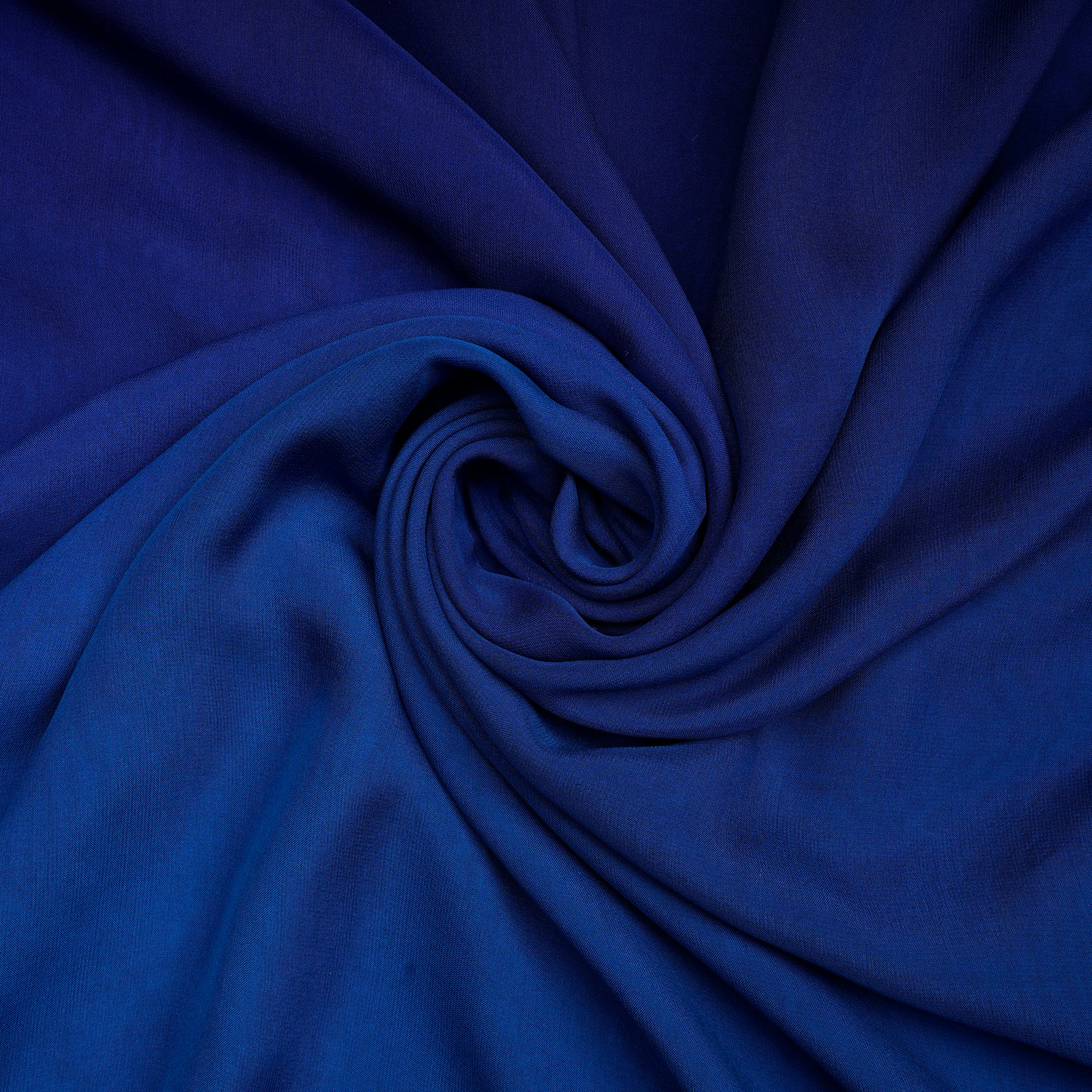 Blue Color Ombre Dyed Chiffon Silk Fabric