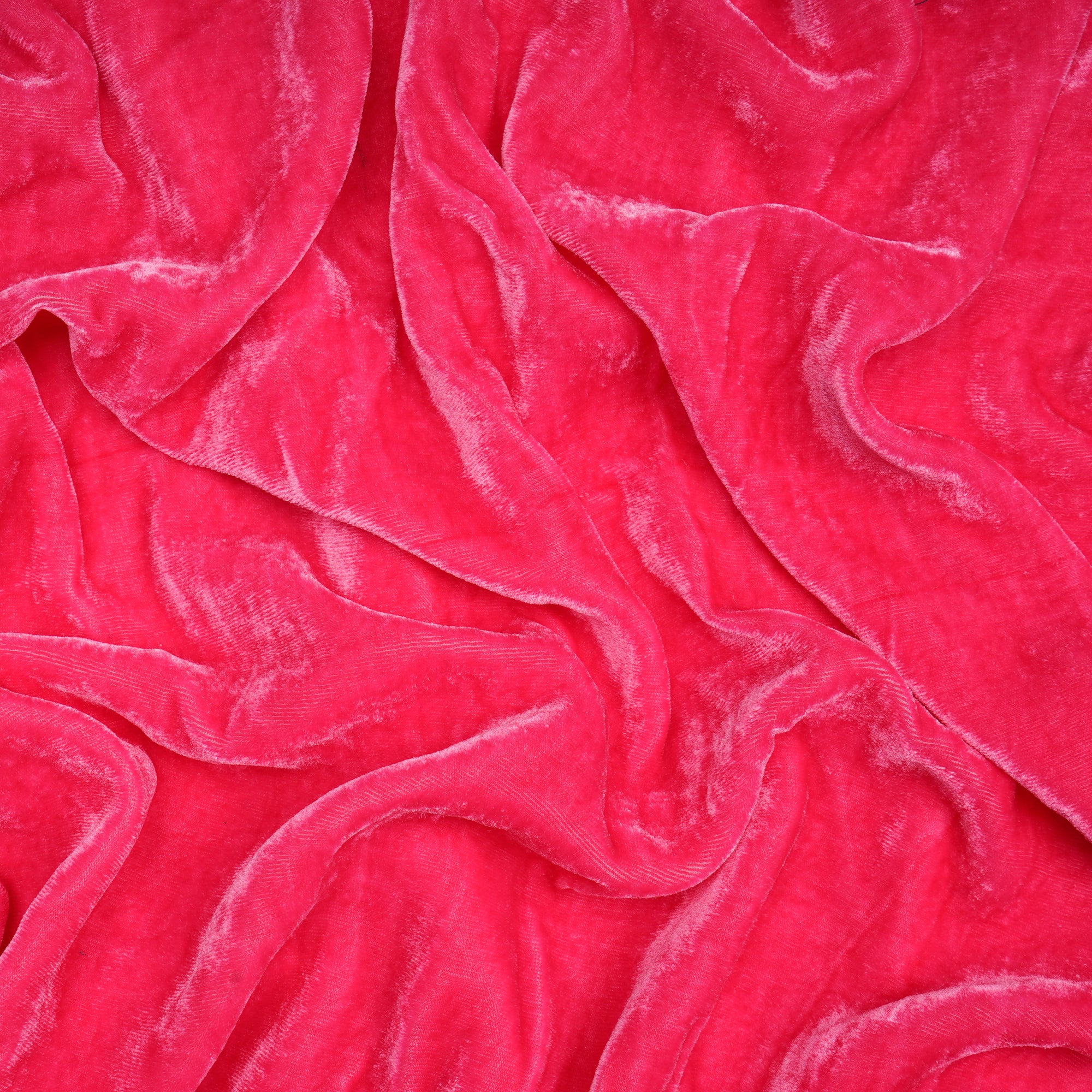 Pink Color Velvet Silk Fabric
