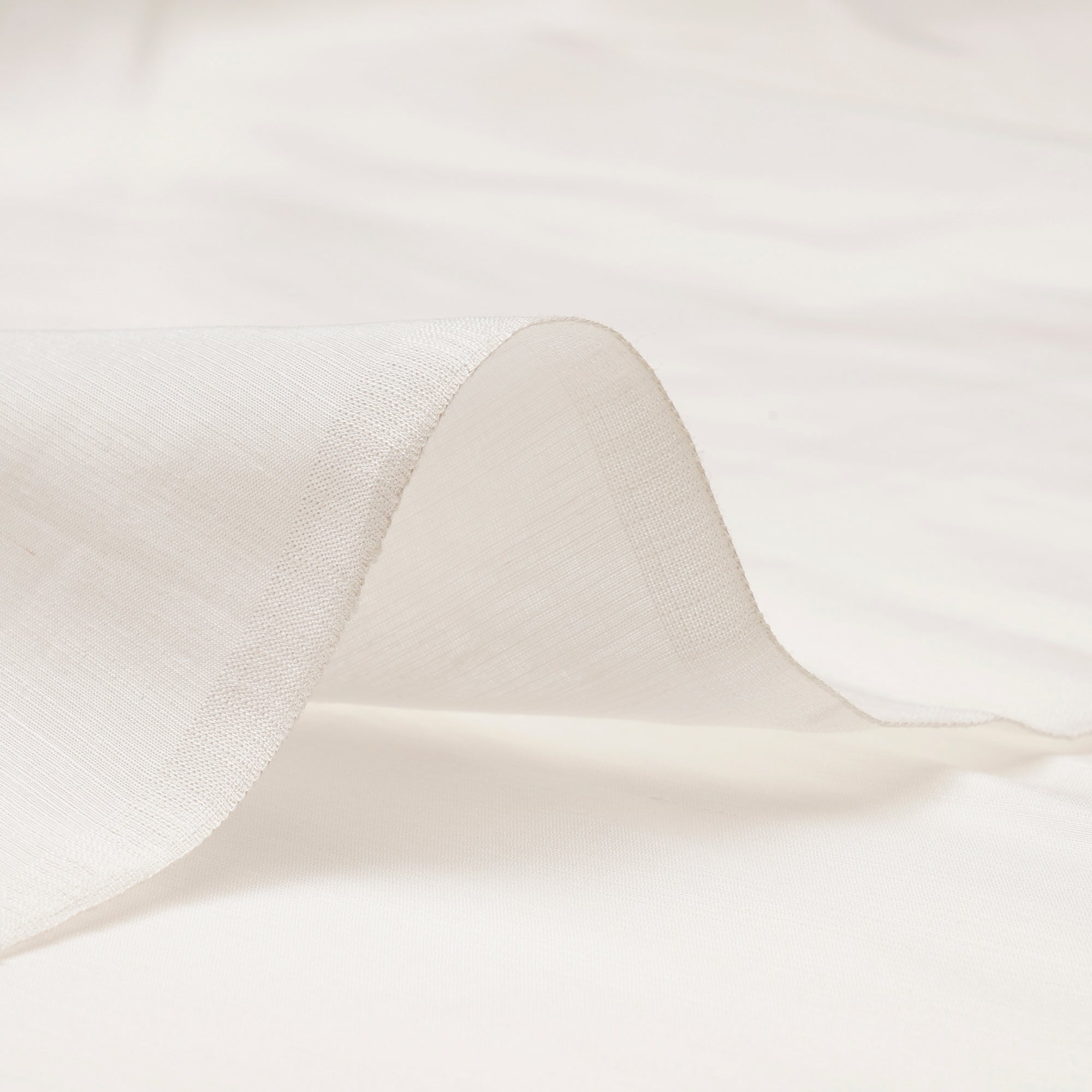 White Dyeable Imported Plain Silk Linen Fabric