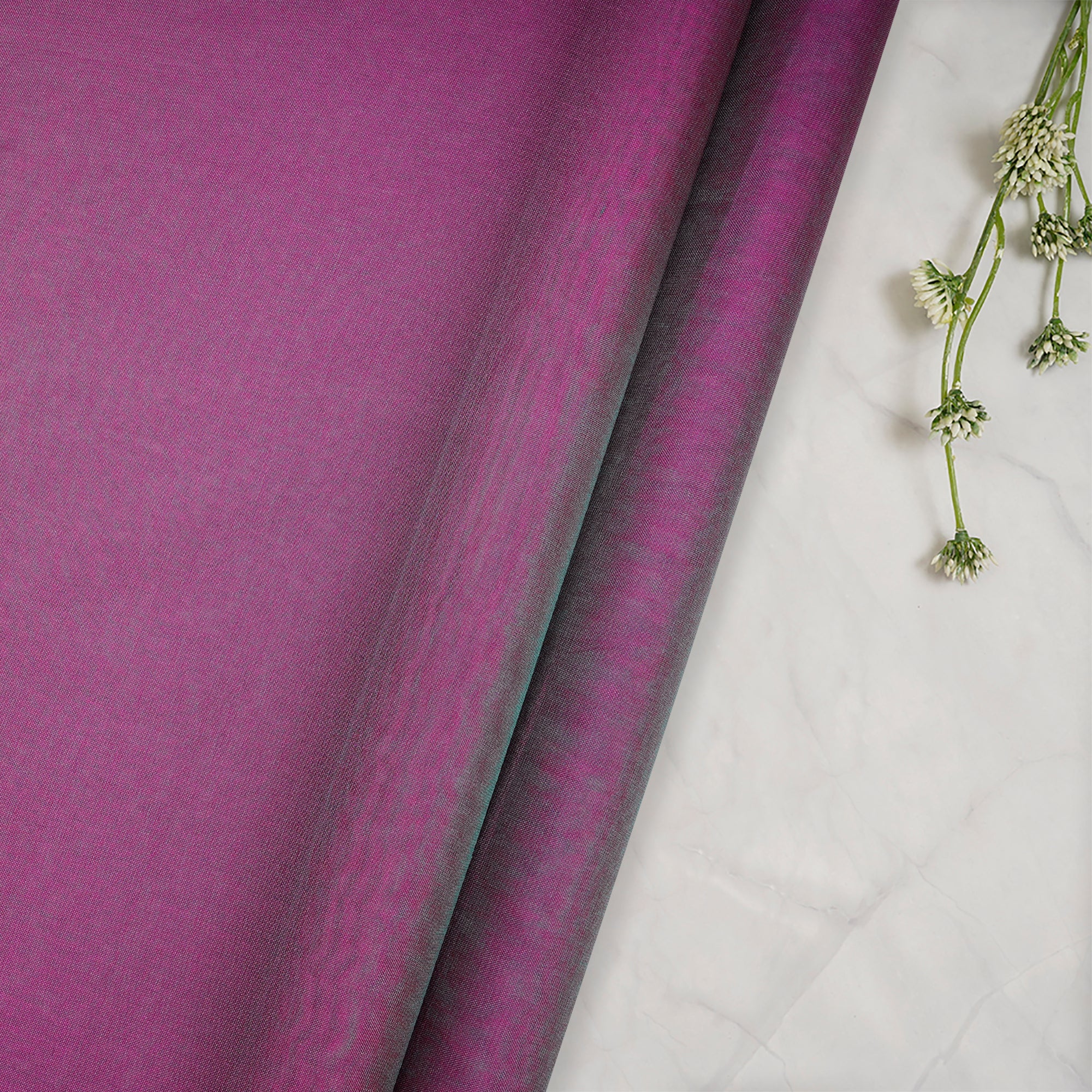 Purple Color Pure Organza Silk Fabric