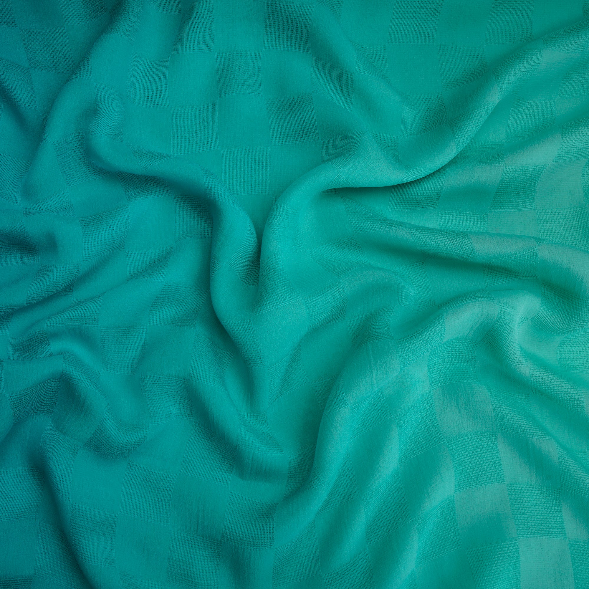 Green Ombre Dyed Georgette Satin Fabric