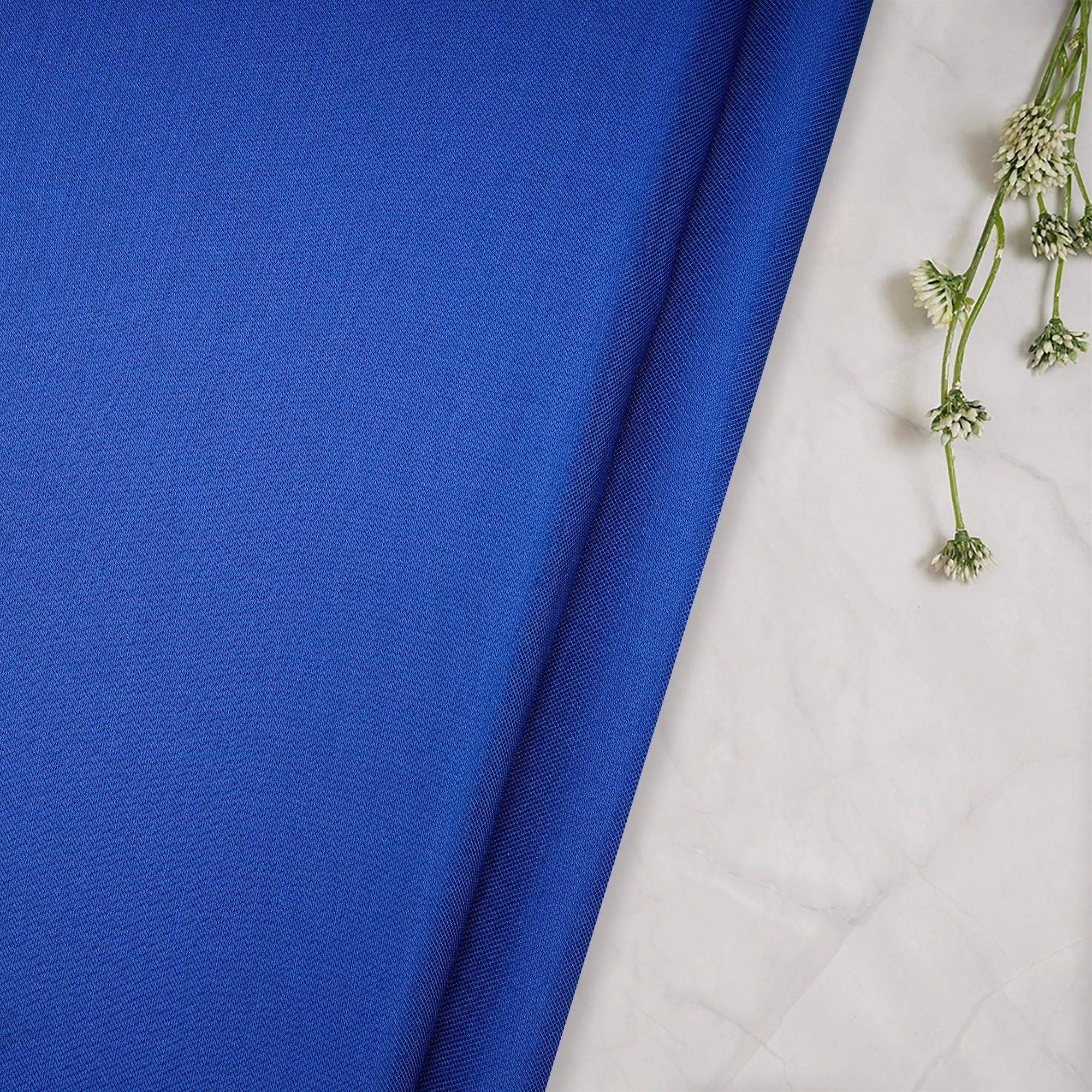 Royal Blue Color Viscose Linen Fabric