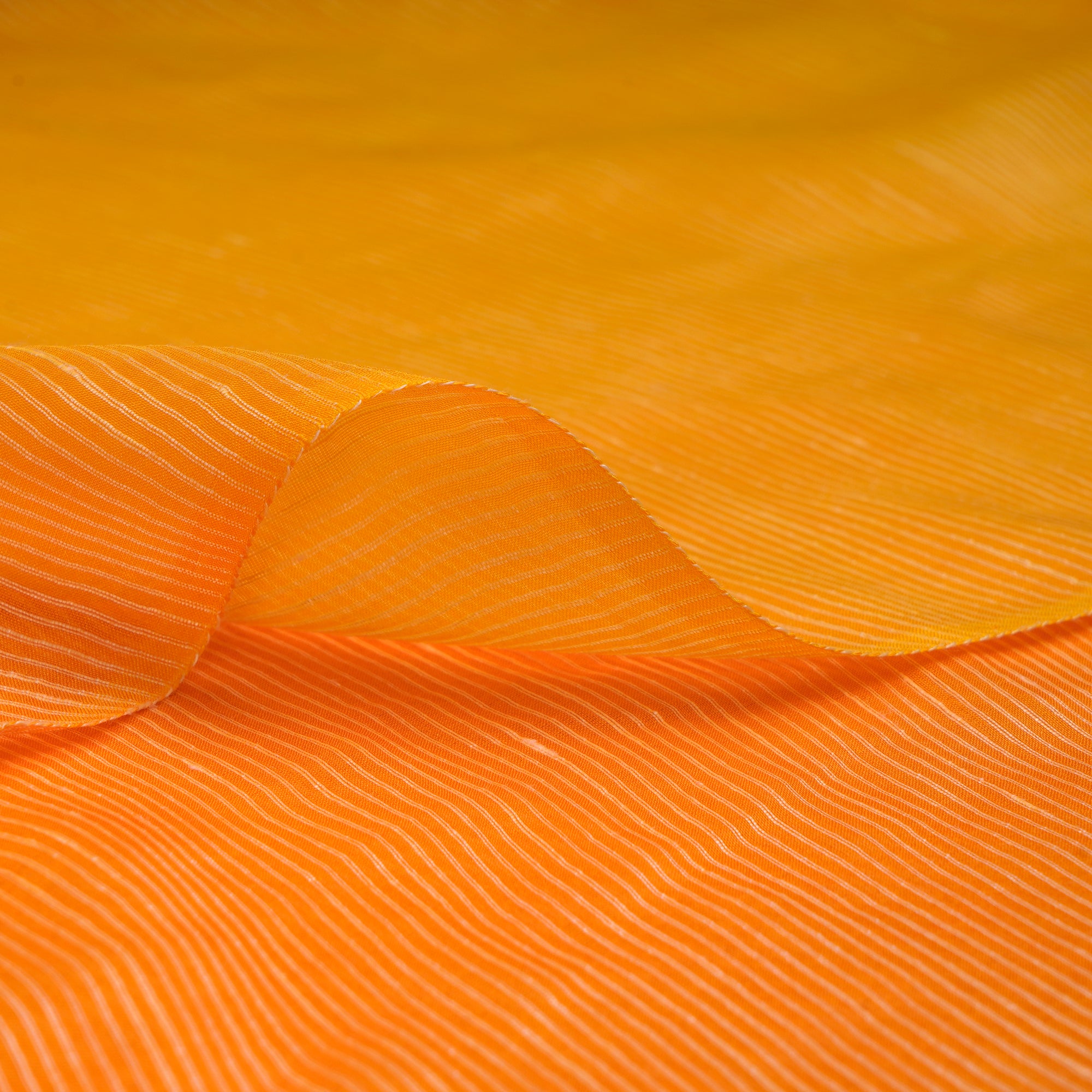 Yellow-Orange Ombre Pattern Dobby Silk-Linen Fabric