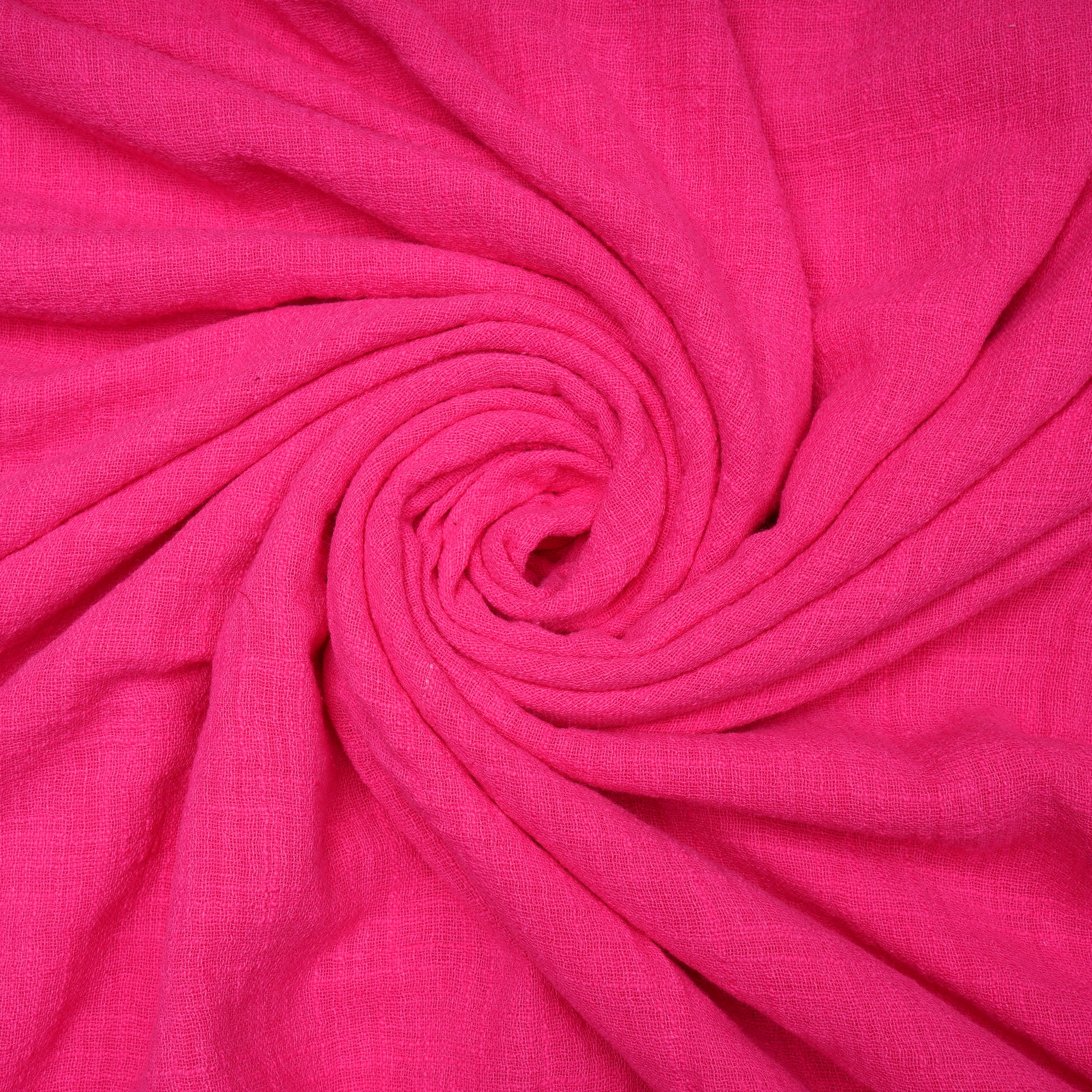 Pink Color Cotton Viscose Slub Fabric