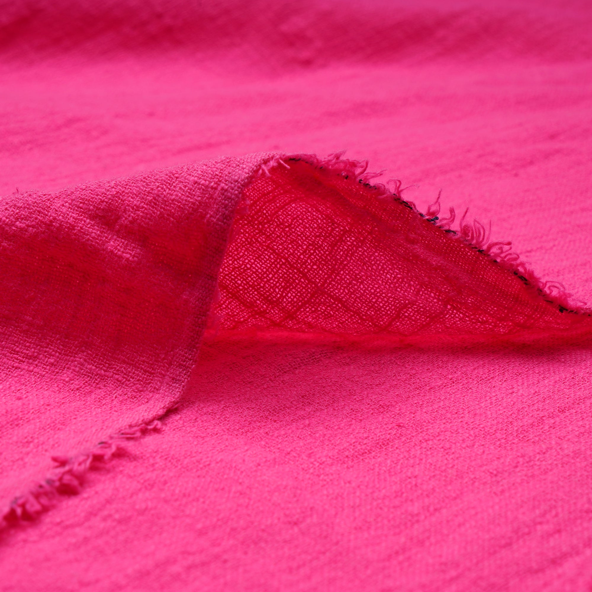 Pink Color Cotton Viscose Slub Fabric