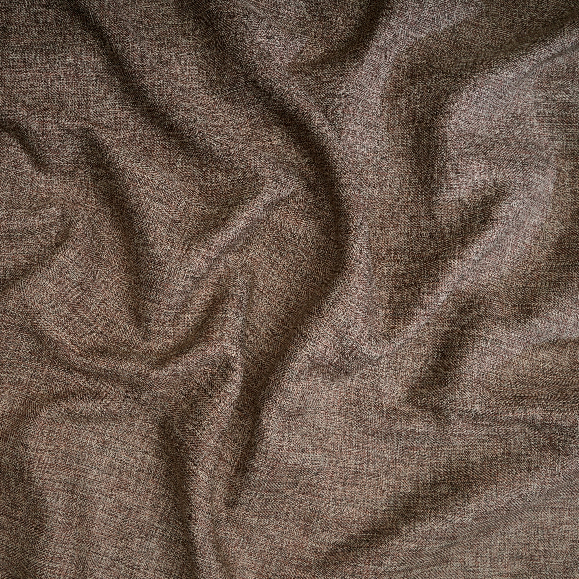 Brown Color Polyester Chambray Fabric