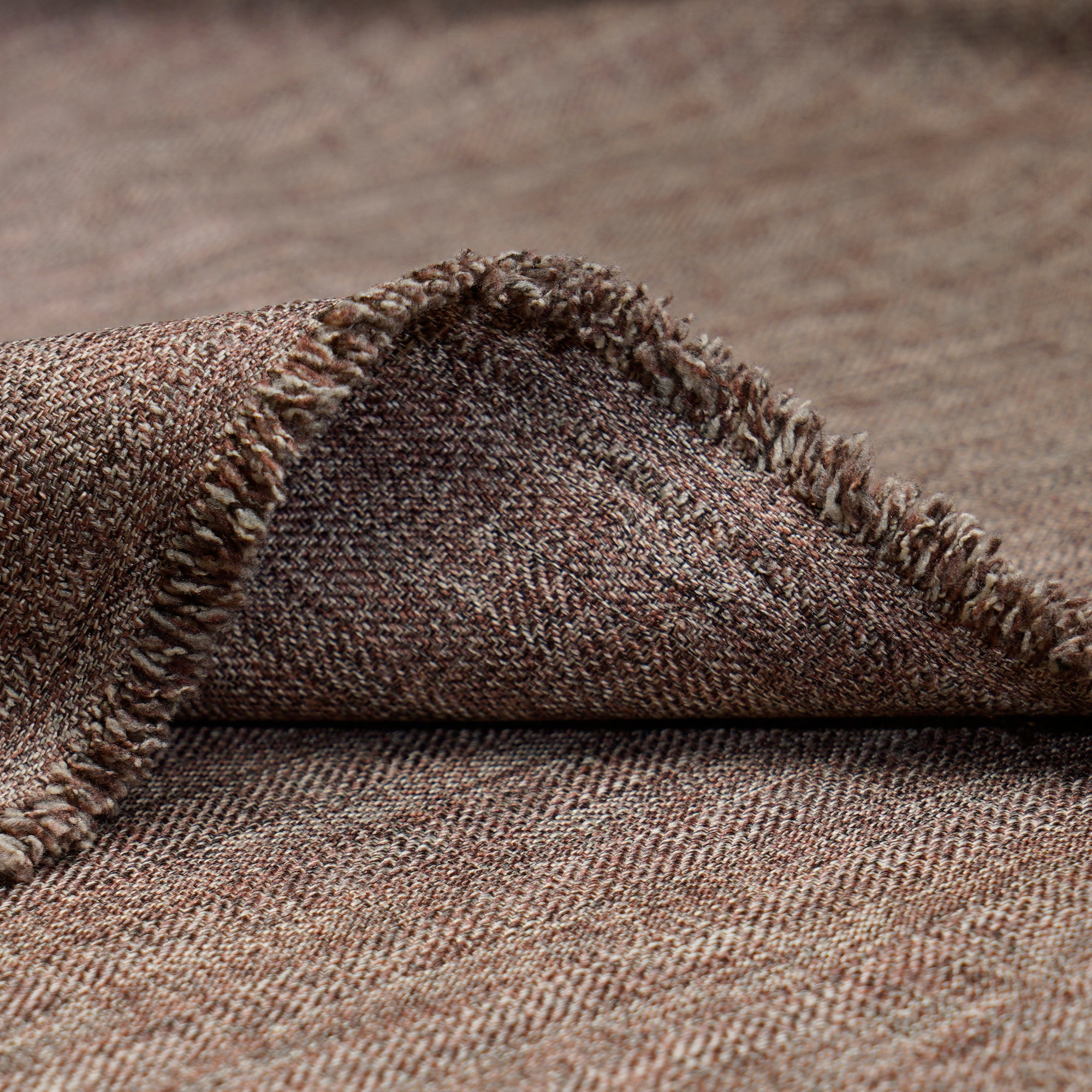 Brown Color Polyester Chambray Fabric