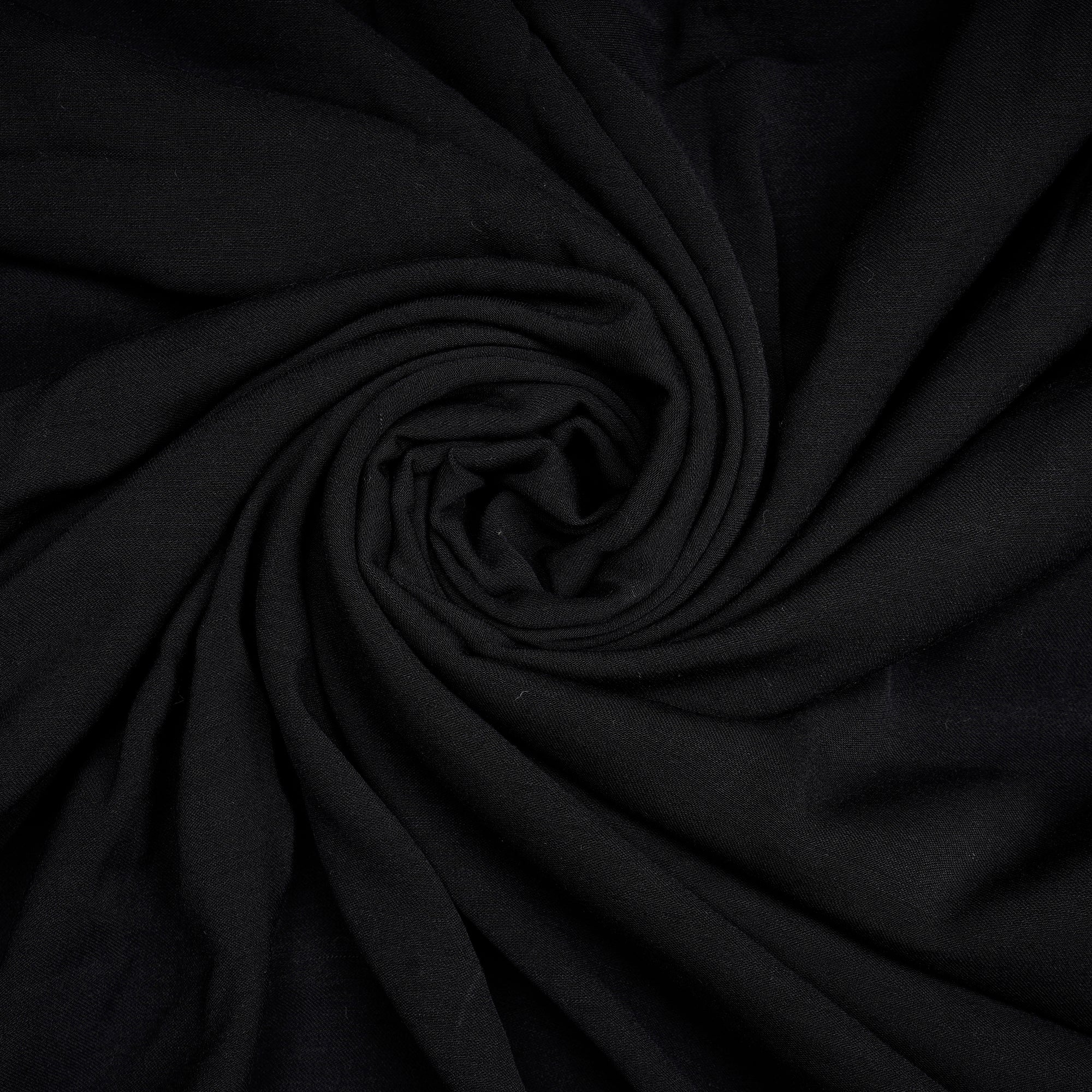 Black Color Rayon Satin Lycra Fabric
