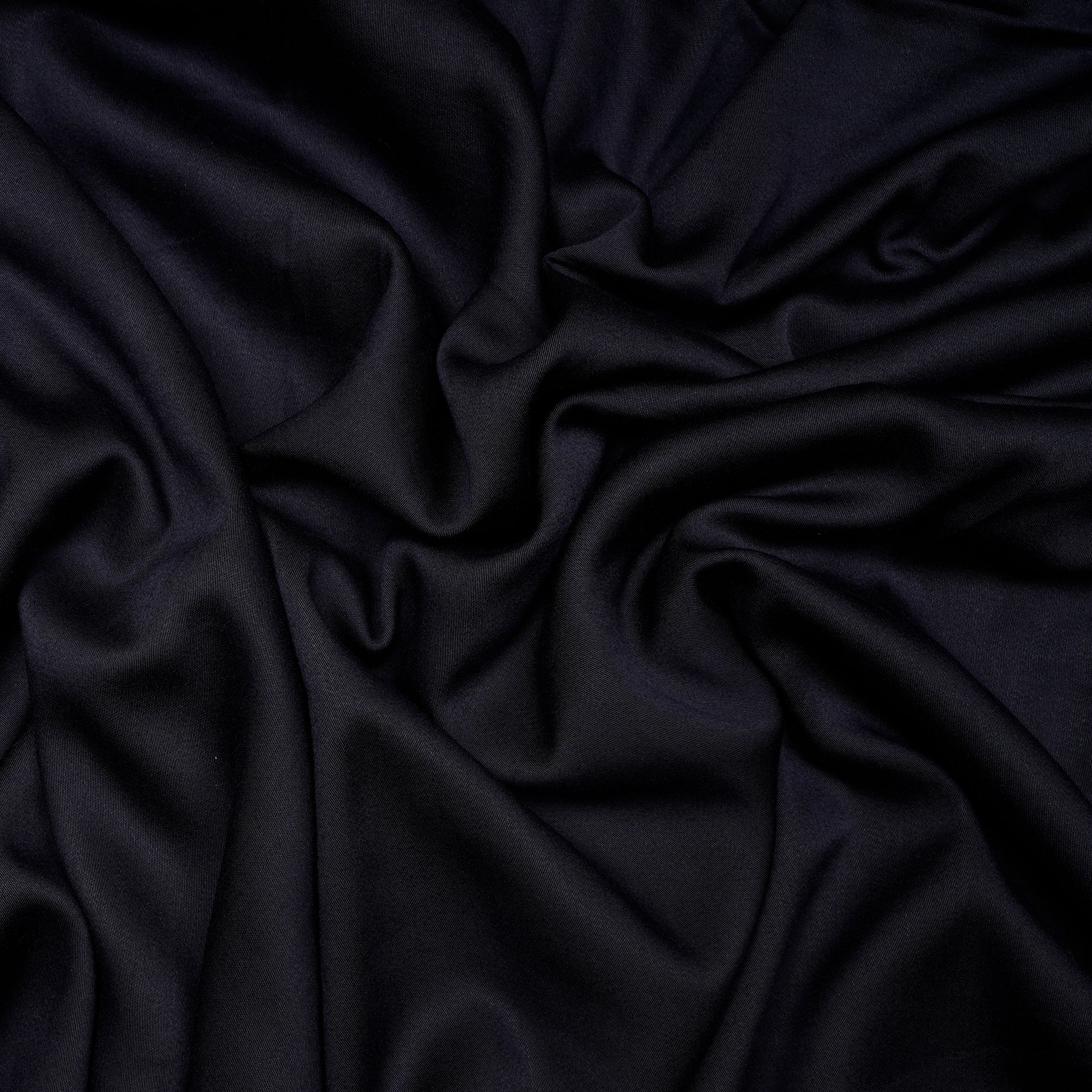 Black Plain Dyed Imported Rayon Satin Lycra Fabric