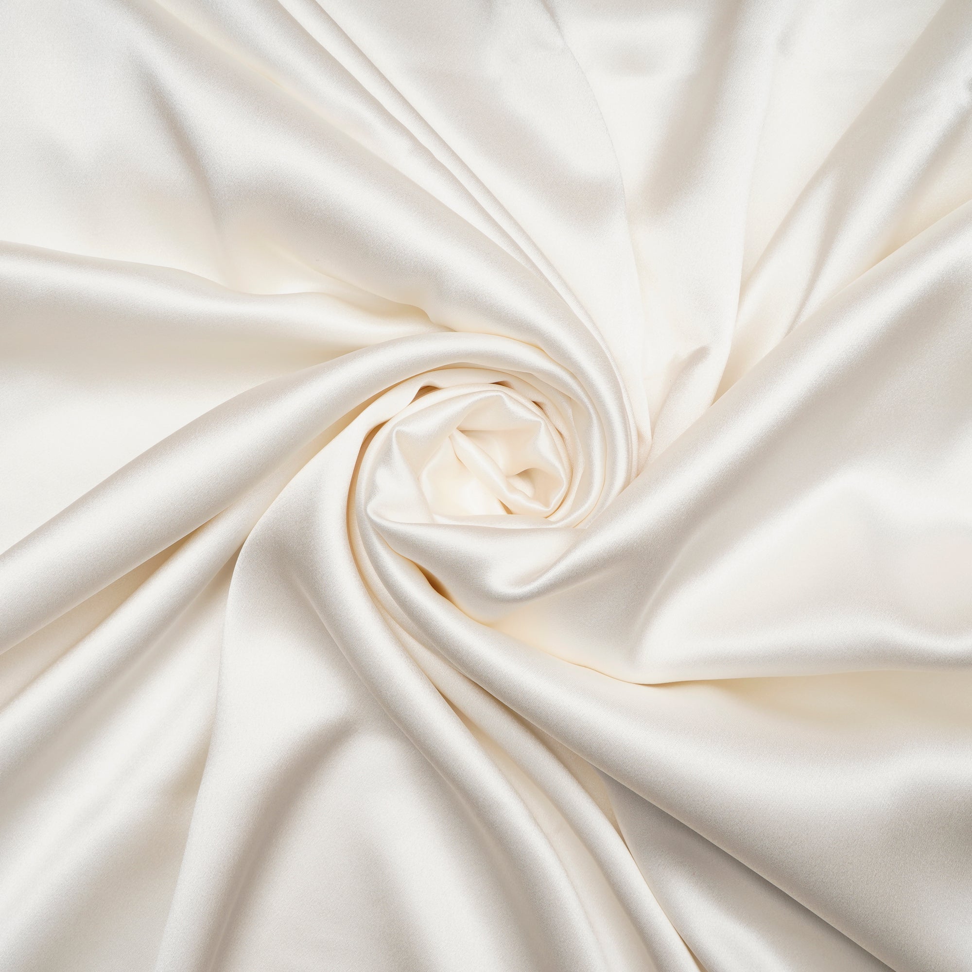 Off-White Dyeable Imported Plain Silk Satin 120 GLM Fabric