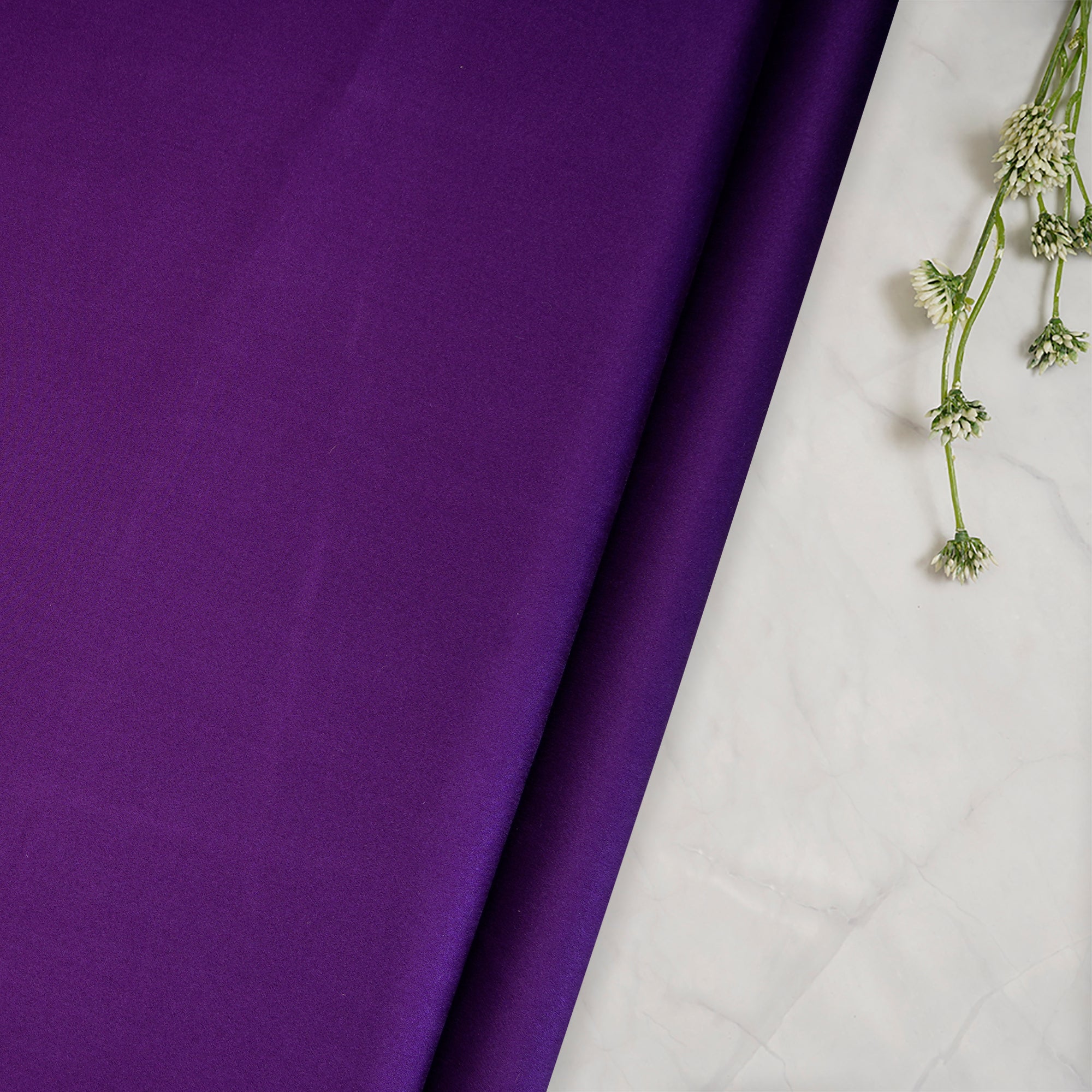 Purple Color Heavy Satin Silk Fabric