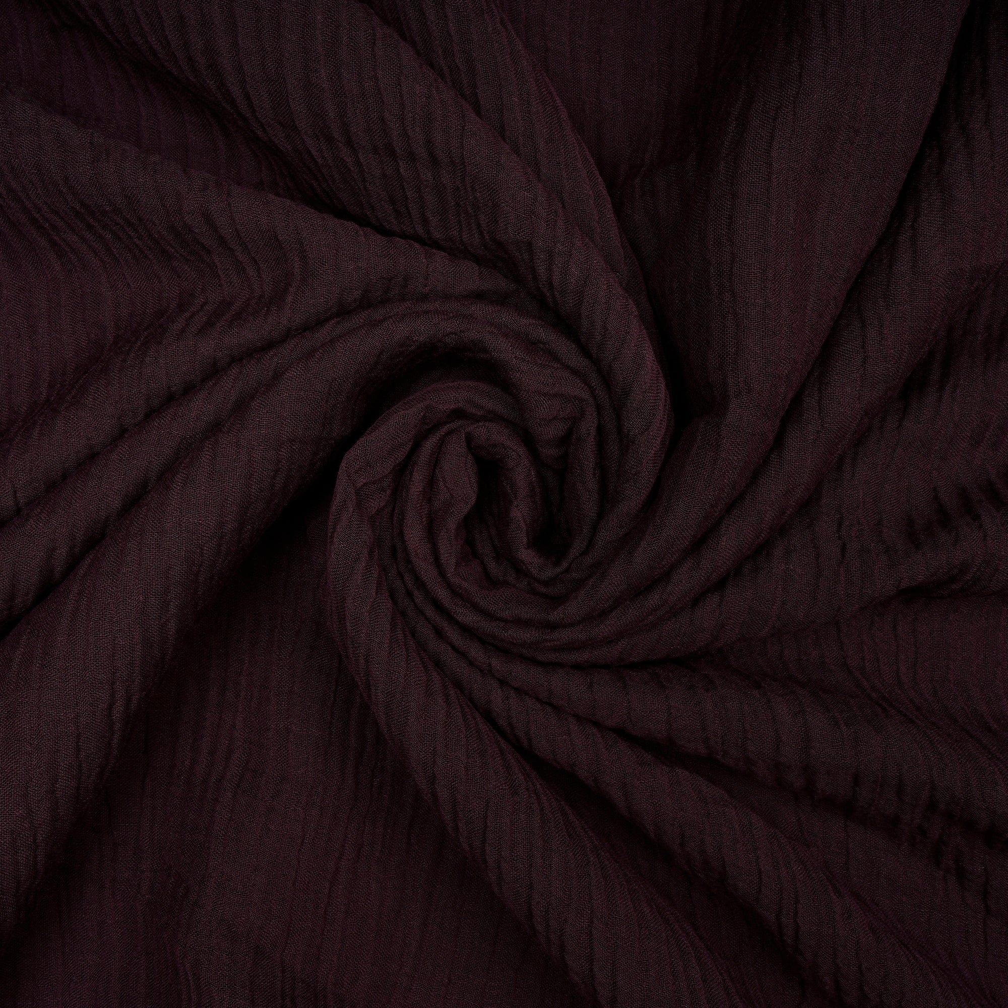 Brown Premium Crushed Cotton Linen Fabric