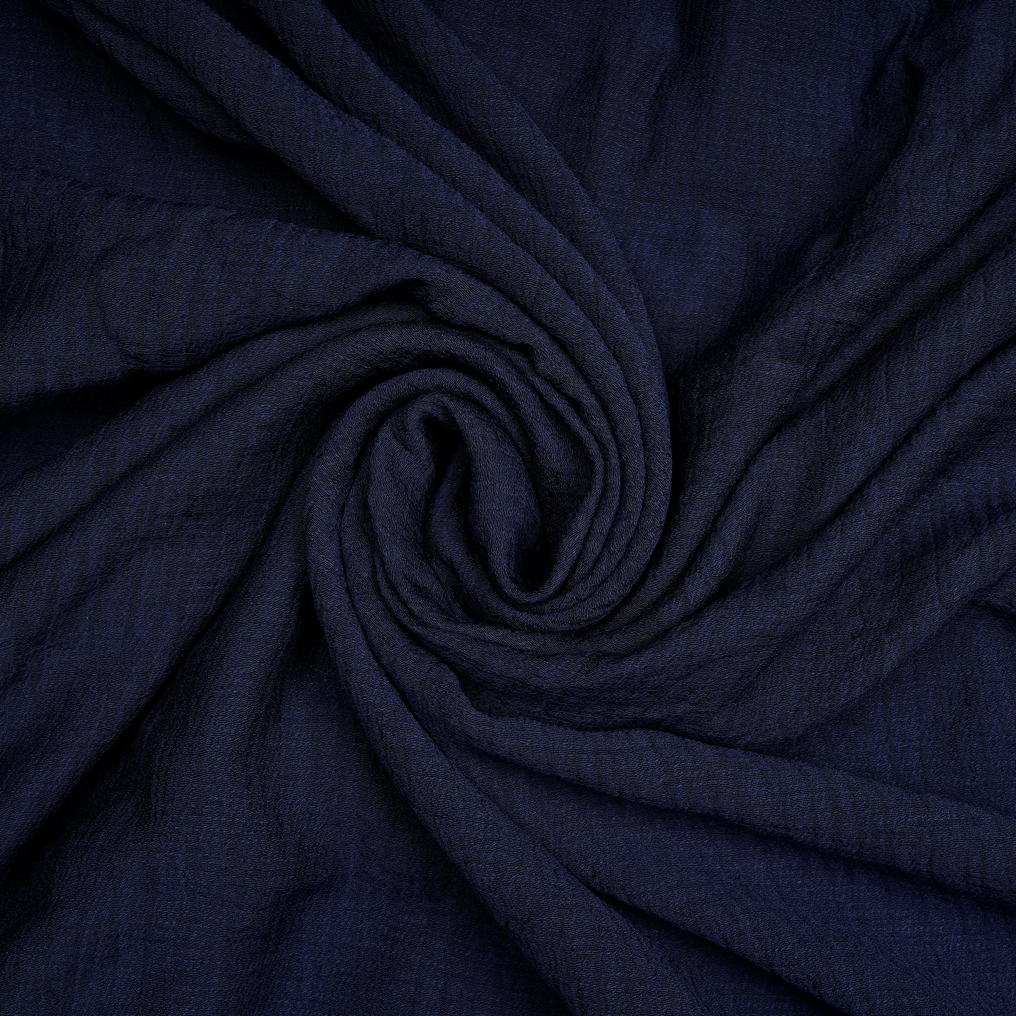 Dark Blue Color Viscose Nylon Fabric