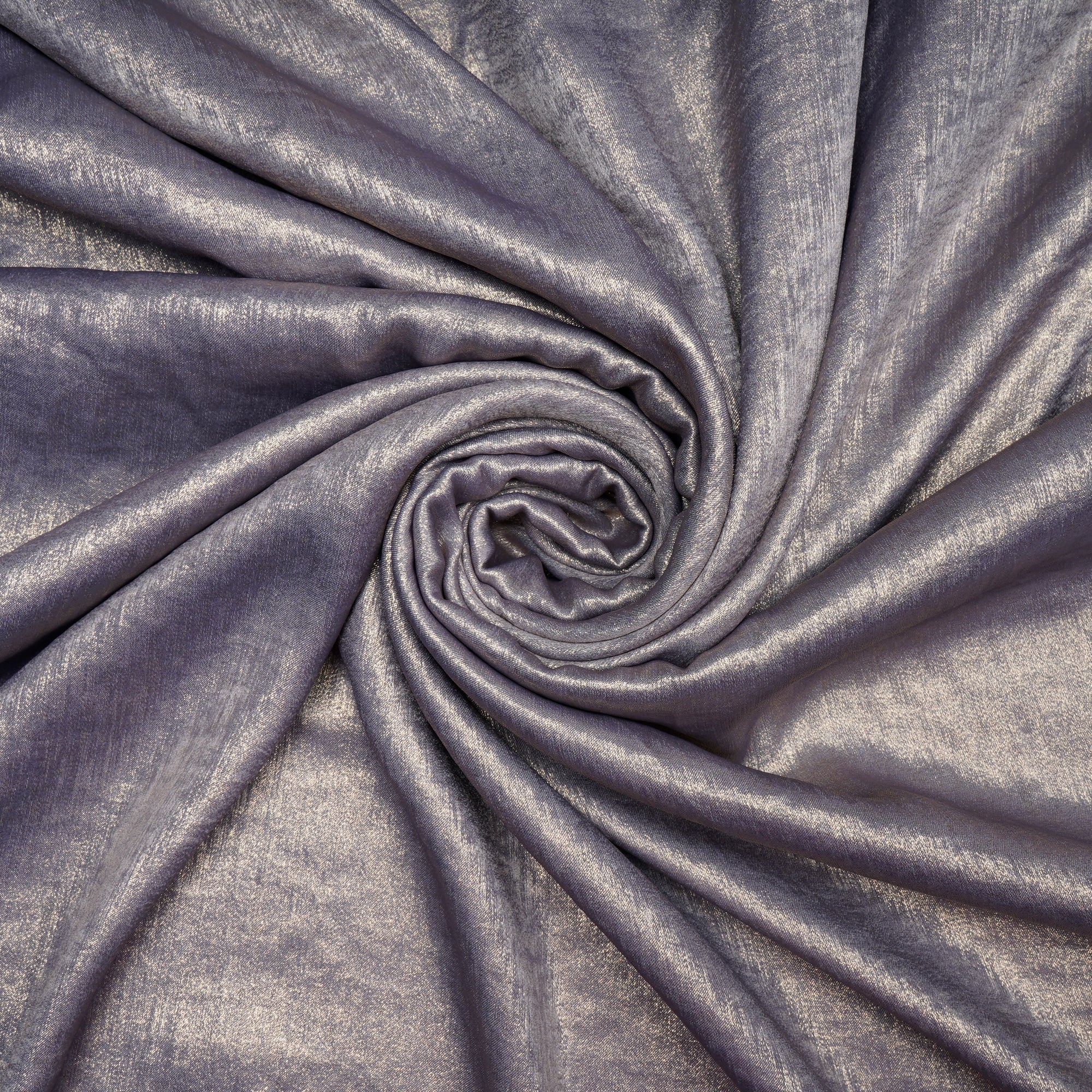 Gray All over Foile Printed Polyester Fabric