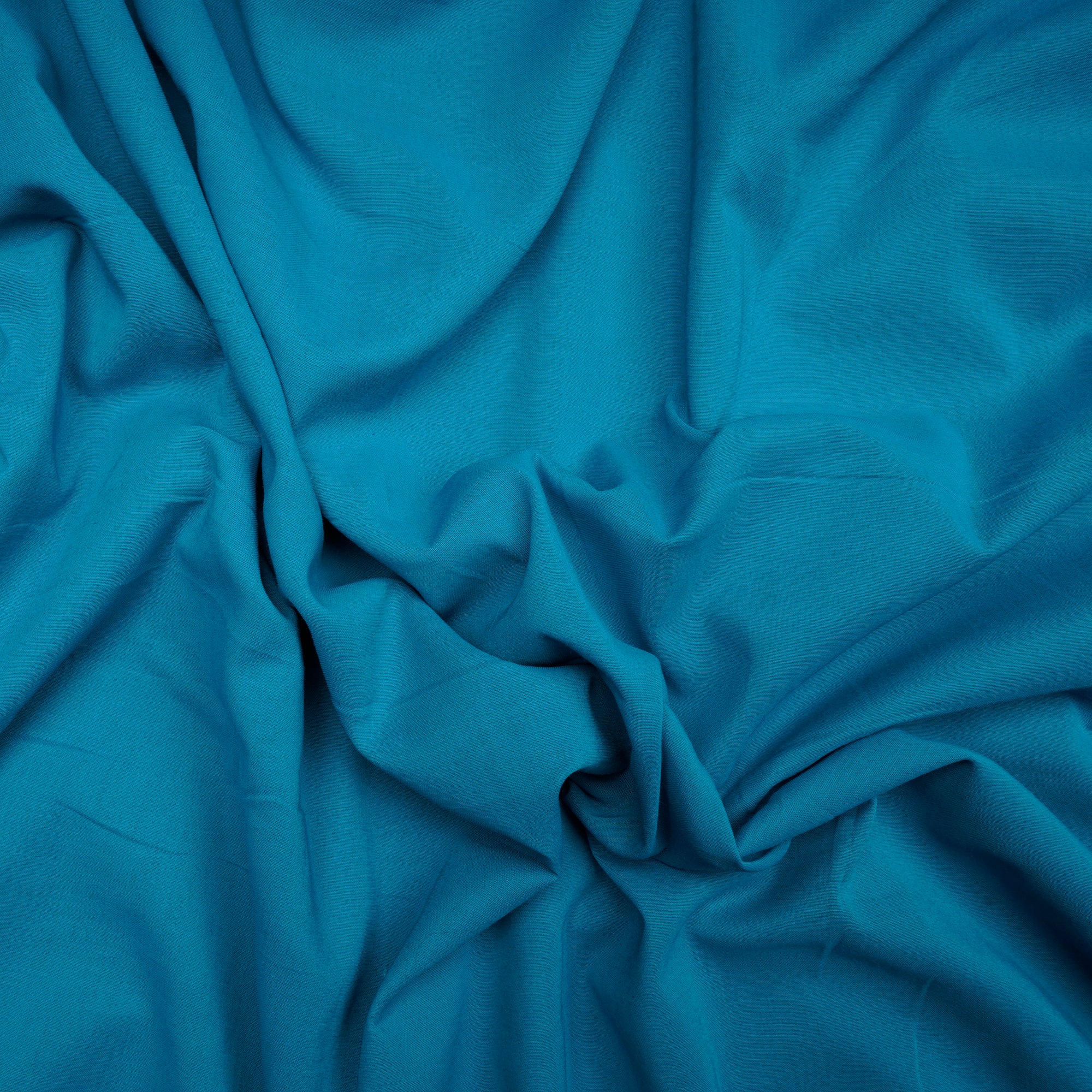 Blue Color Piece Dyed High Twist 2x2 Cotton Voile Fabric