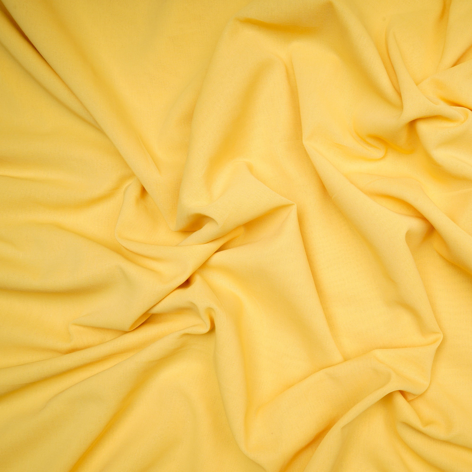 Yellow Piece Dyed High Twist 2x2 Cotton Voile Fabric