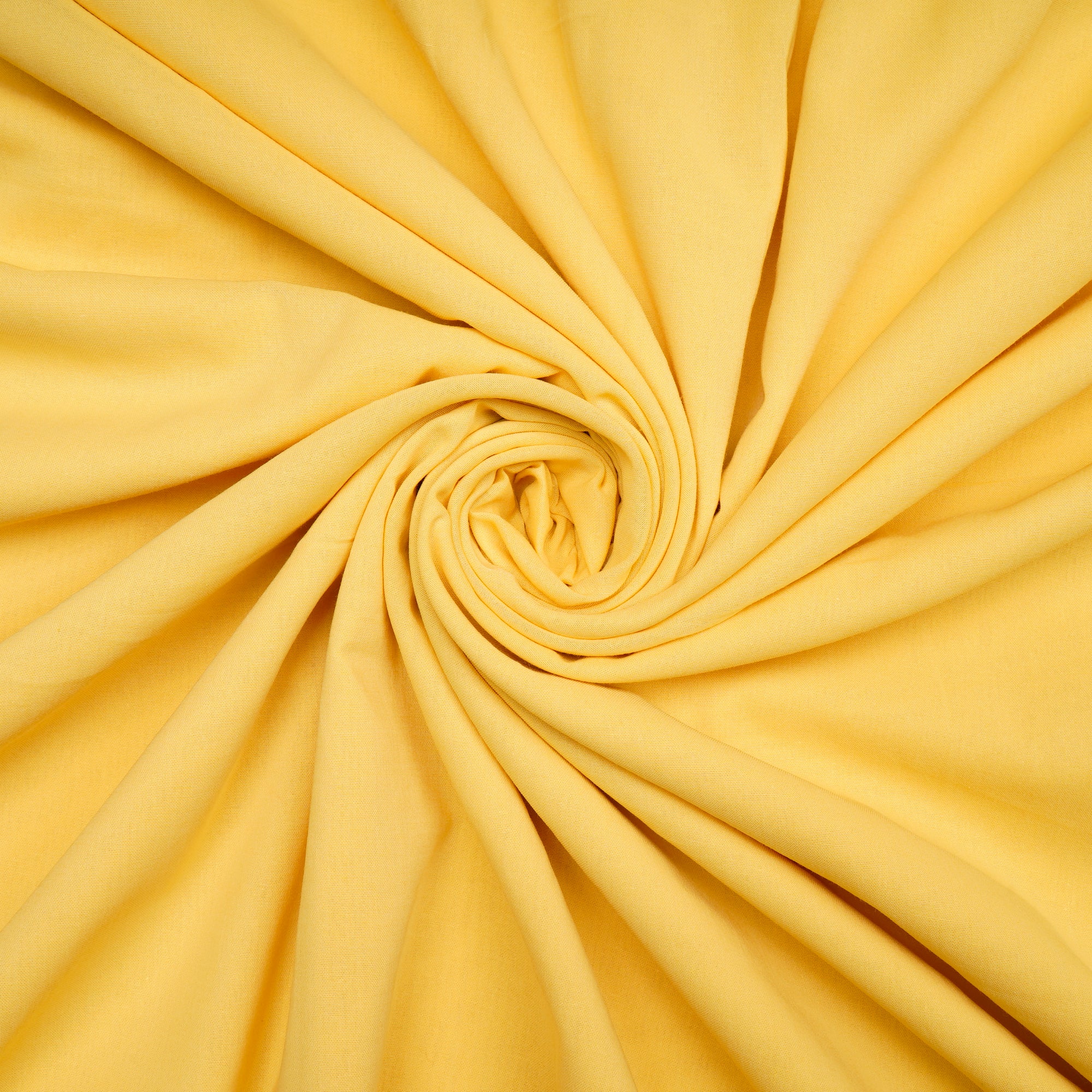 Yellow Piece Dyed High Twist 2x2 Cotton Voile Fabric