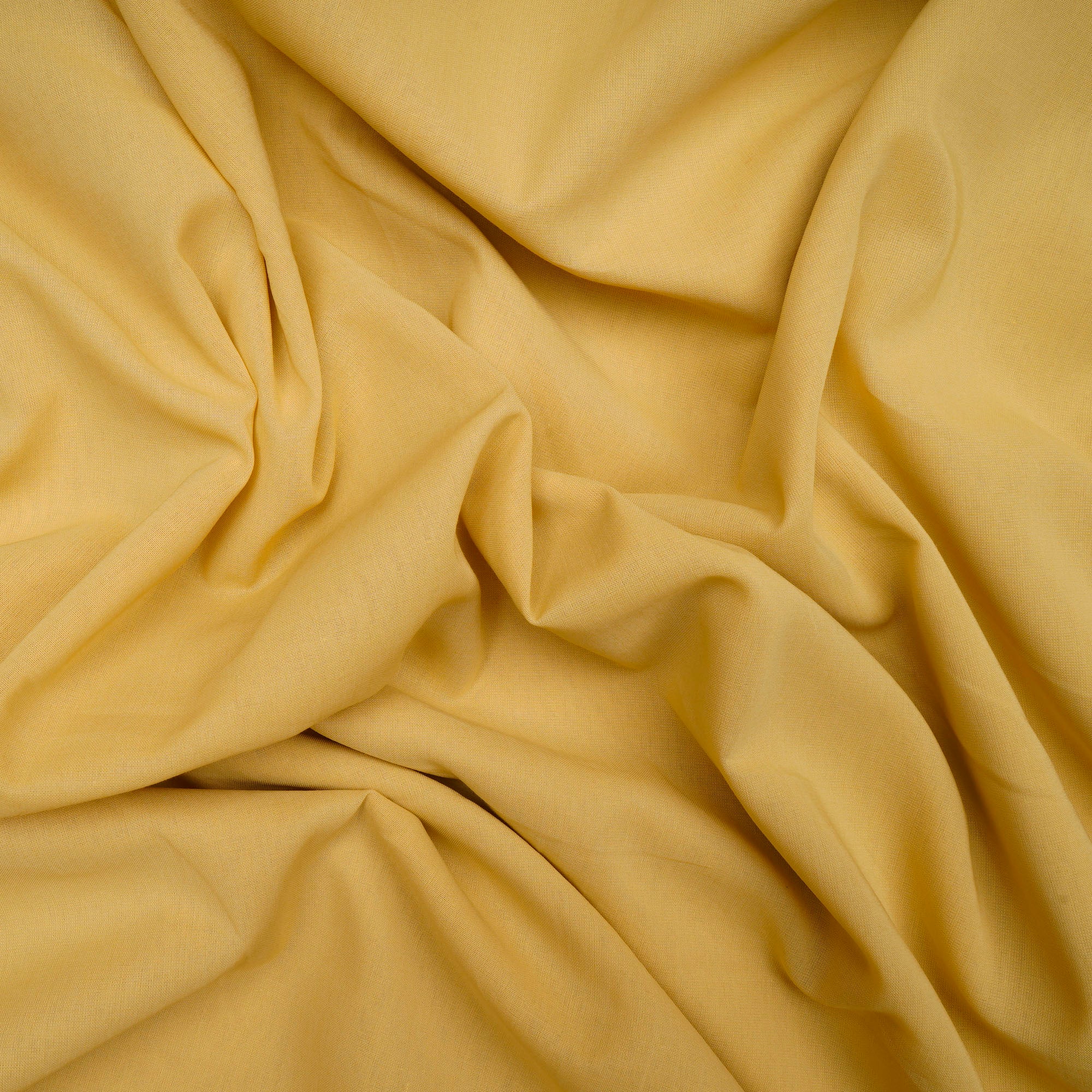 Jasmine Yellow Color Mill Dyed High Twist 2x2 Cotton Voile Fabric