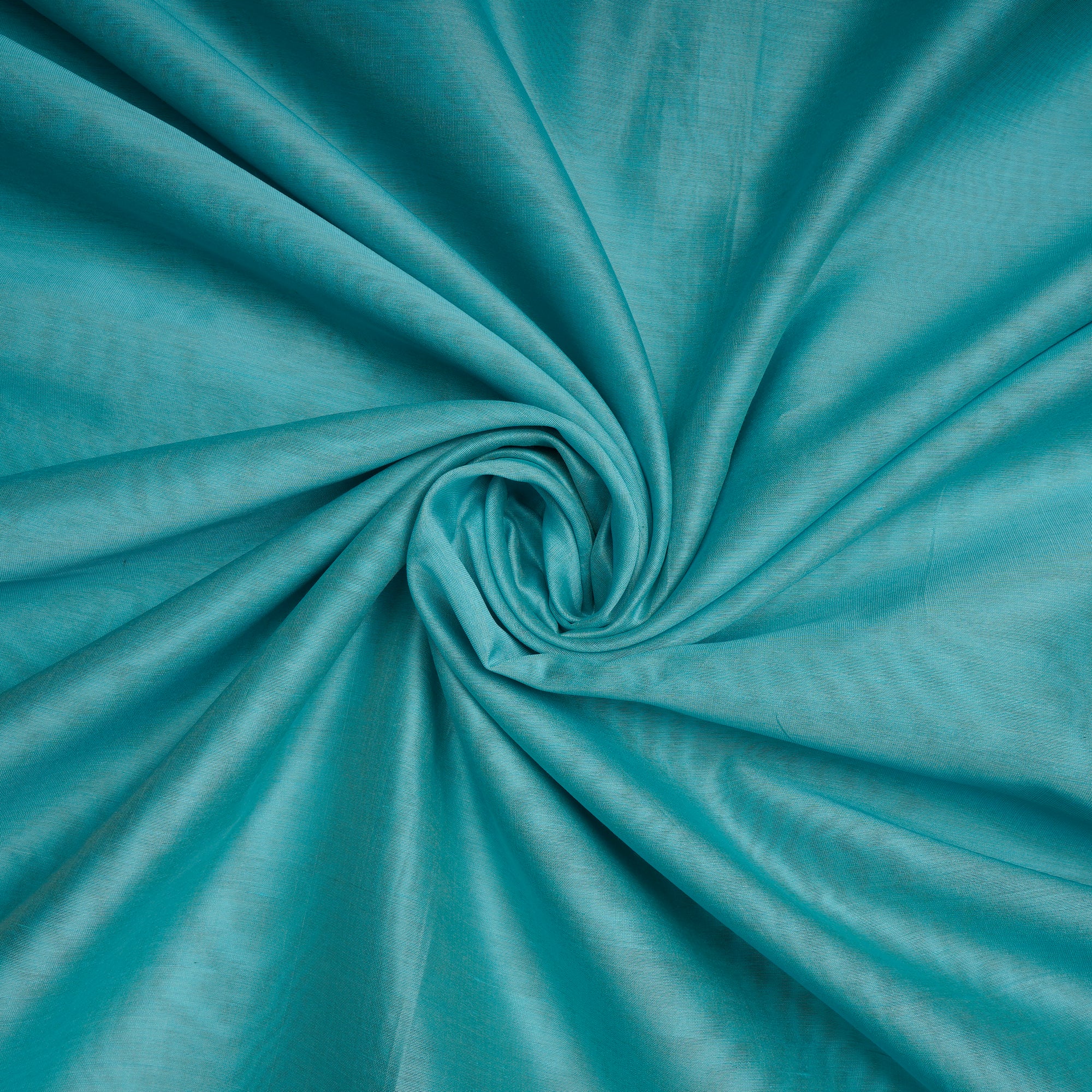 Turquoise Blue Piece Dyed 60 GLM Pure Chanderi Fabric