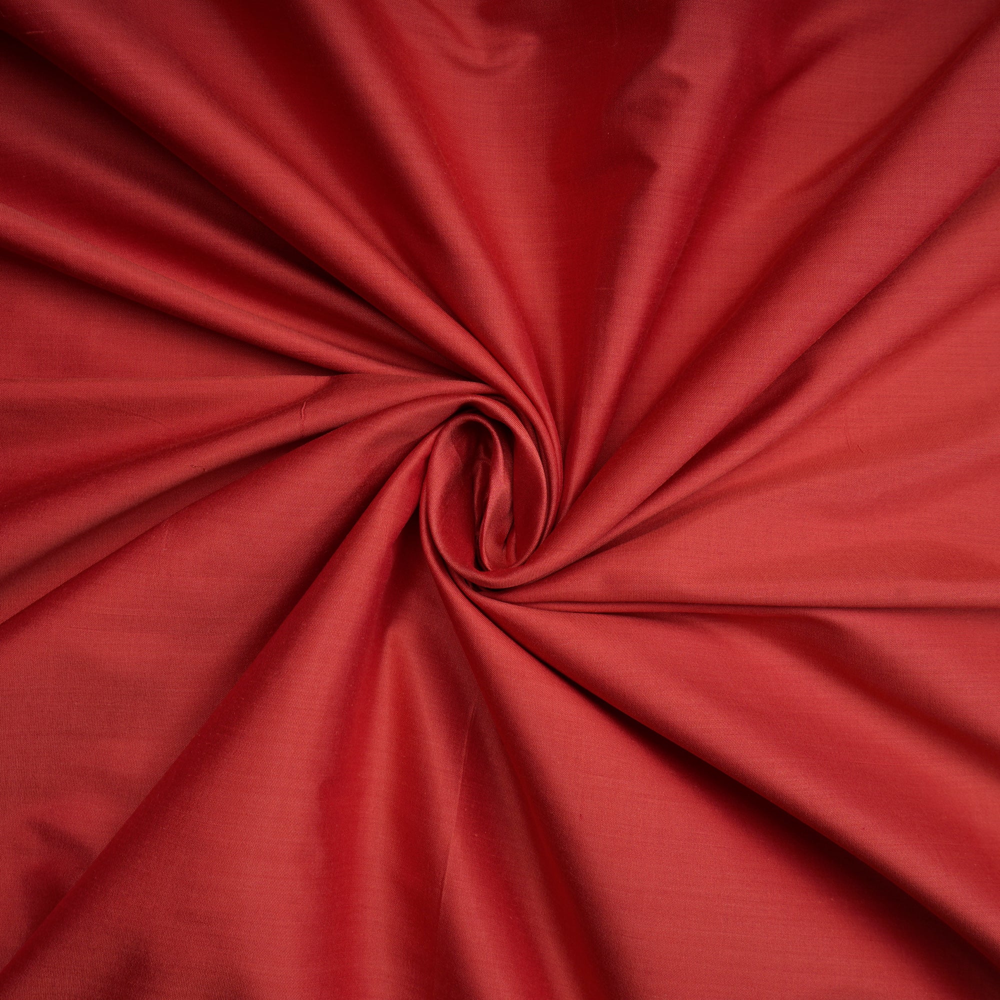 Red Color Natural Spun Silk Fabric