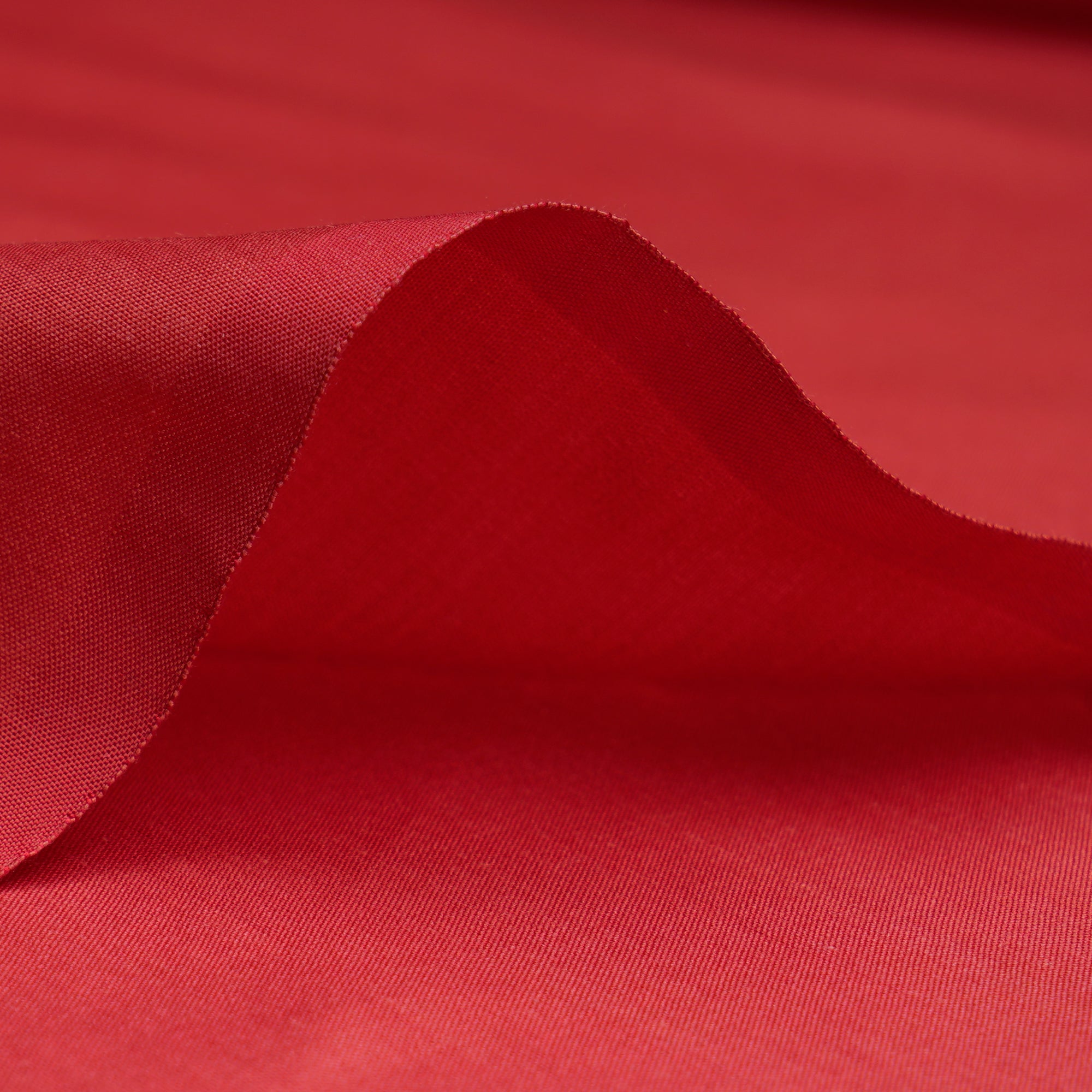 Red Color Natural Spun Silk Fabric