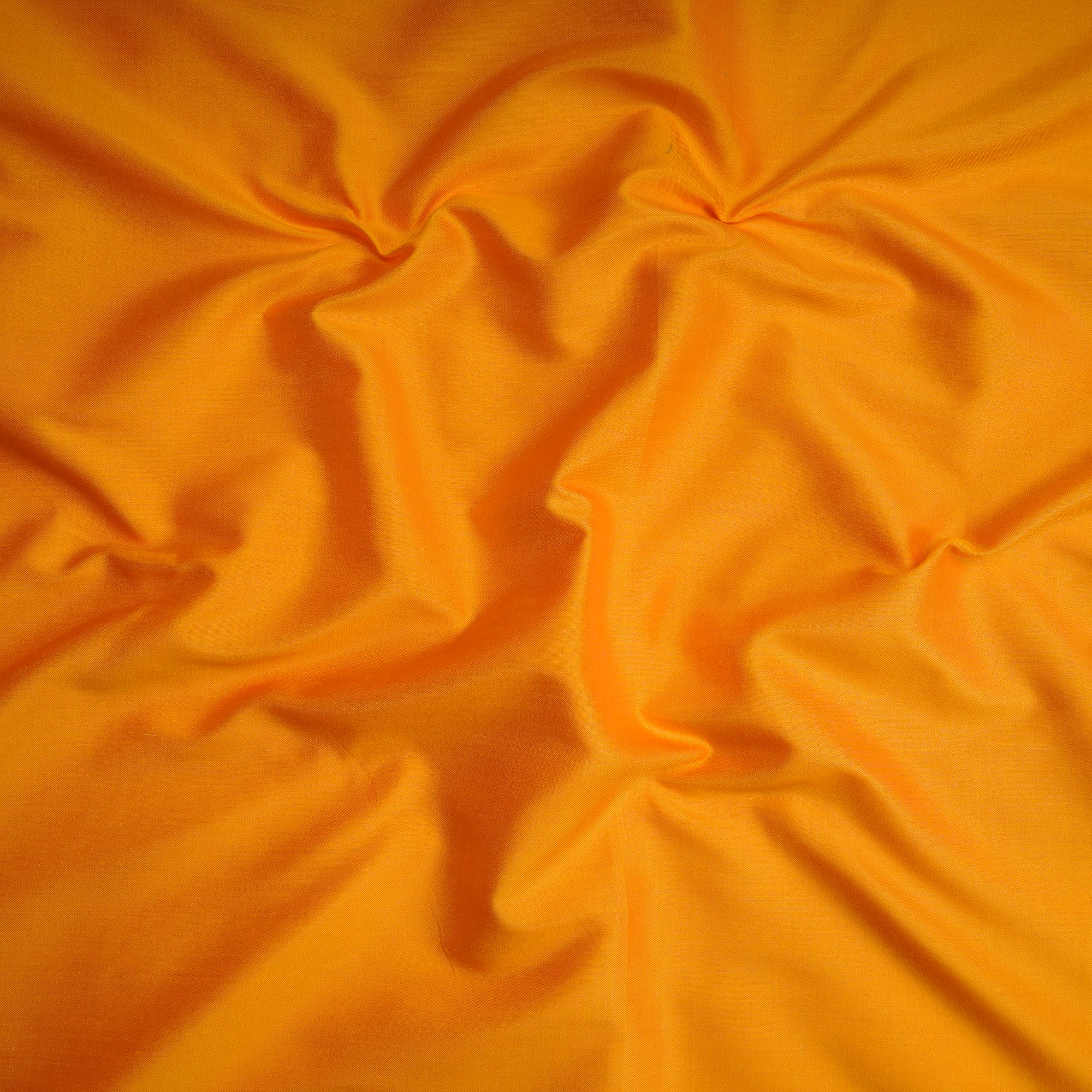Mustard Color Natural Spun Silk Fabric