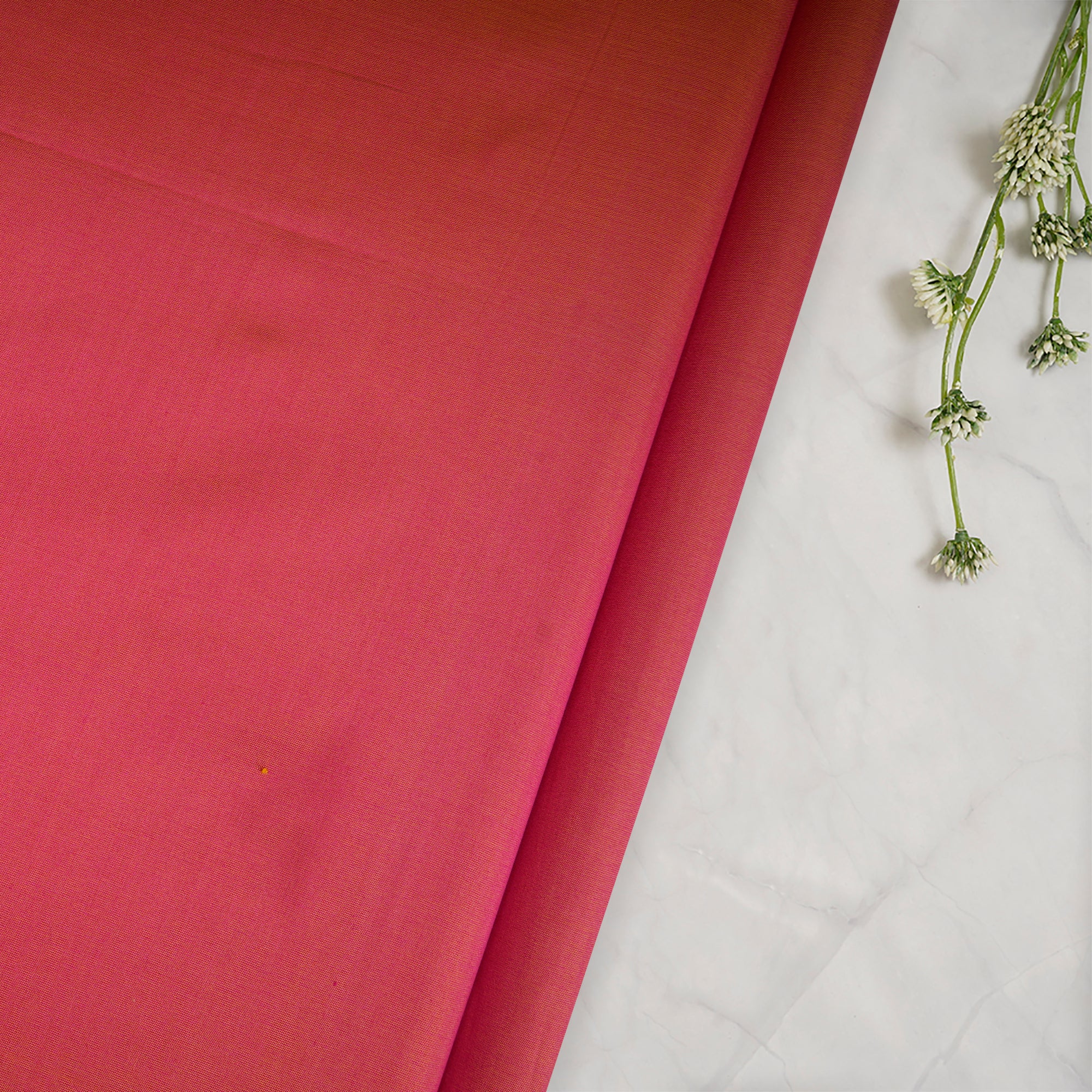 Pink Color Natural Spun Silk Fabric