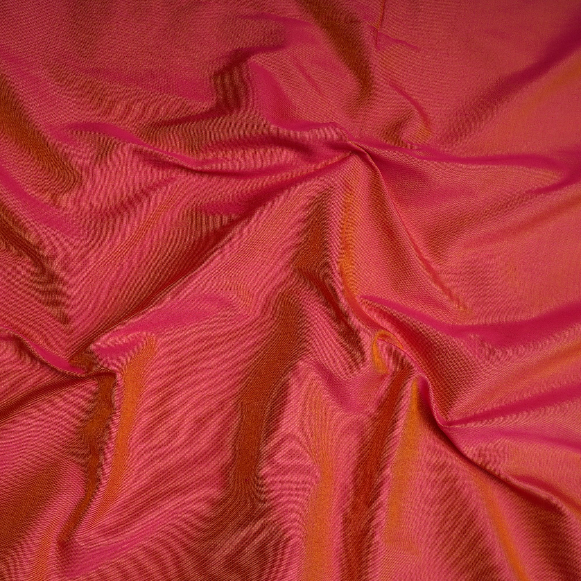 Pink Color Natural Spun Silk Fabric