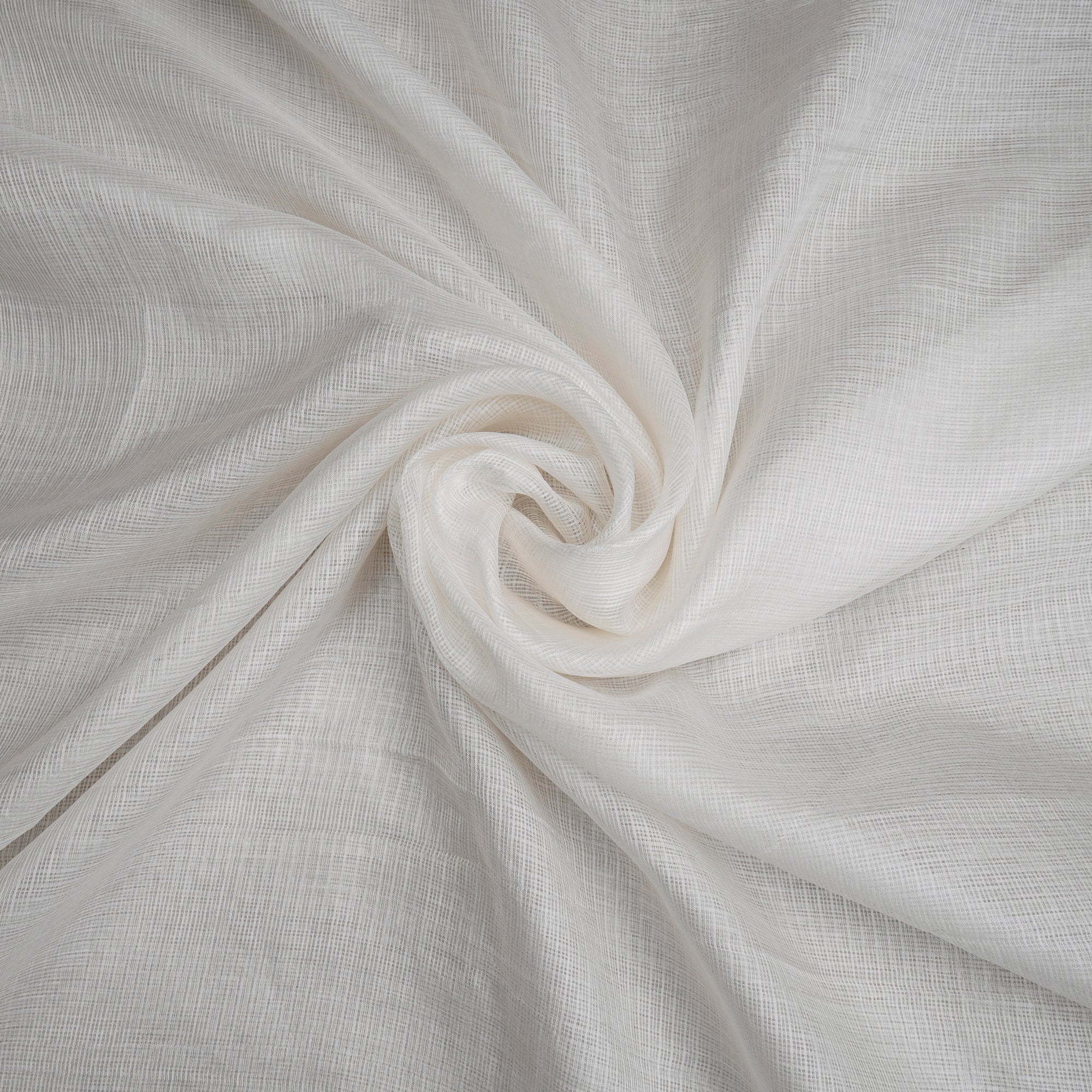 White Color Kota Silk Dyeable Fabric